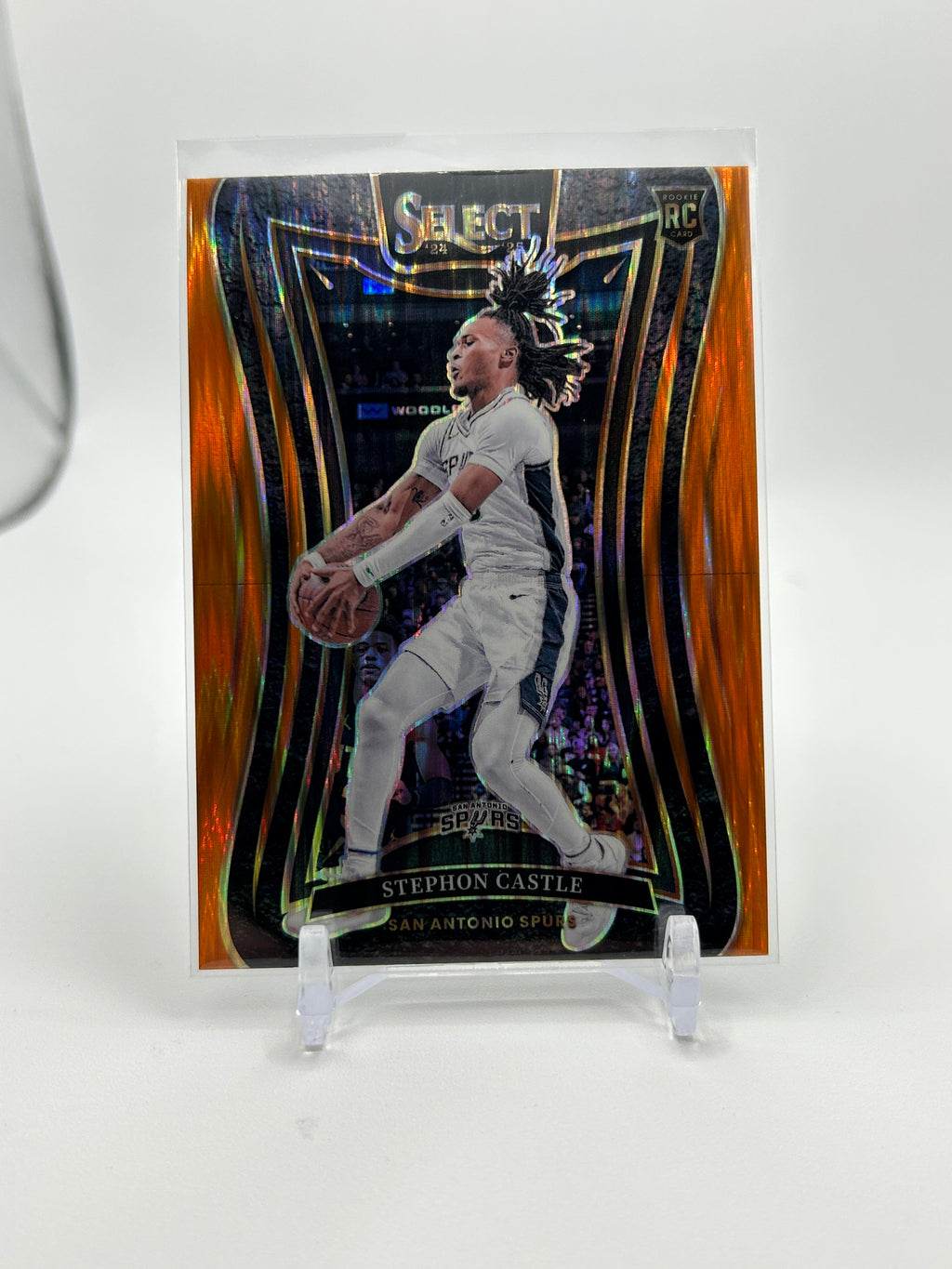2024-25 Panini Select Stephon Castle Mezzanine Orange Flash Prizm Rookie SP