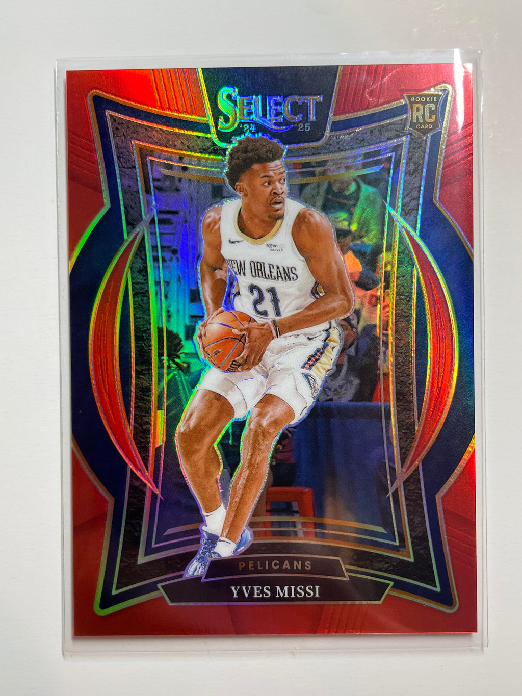2024-25 Panini Select Yves Missi Concourse Red Prizm Rookie /199