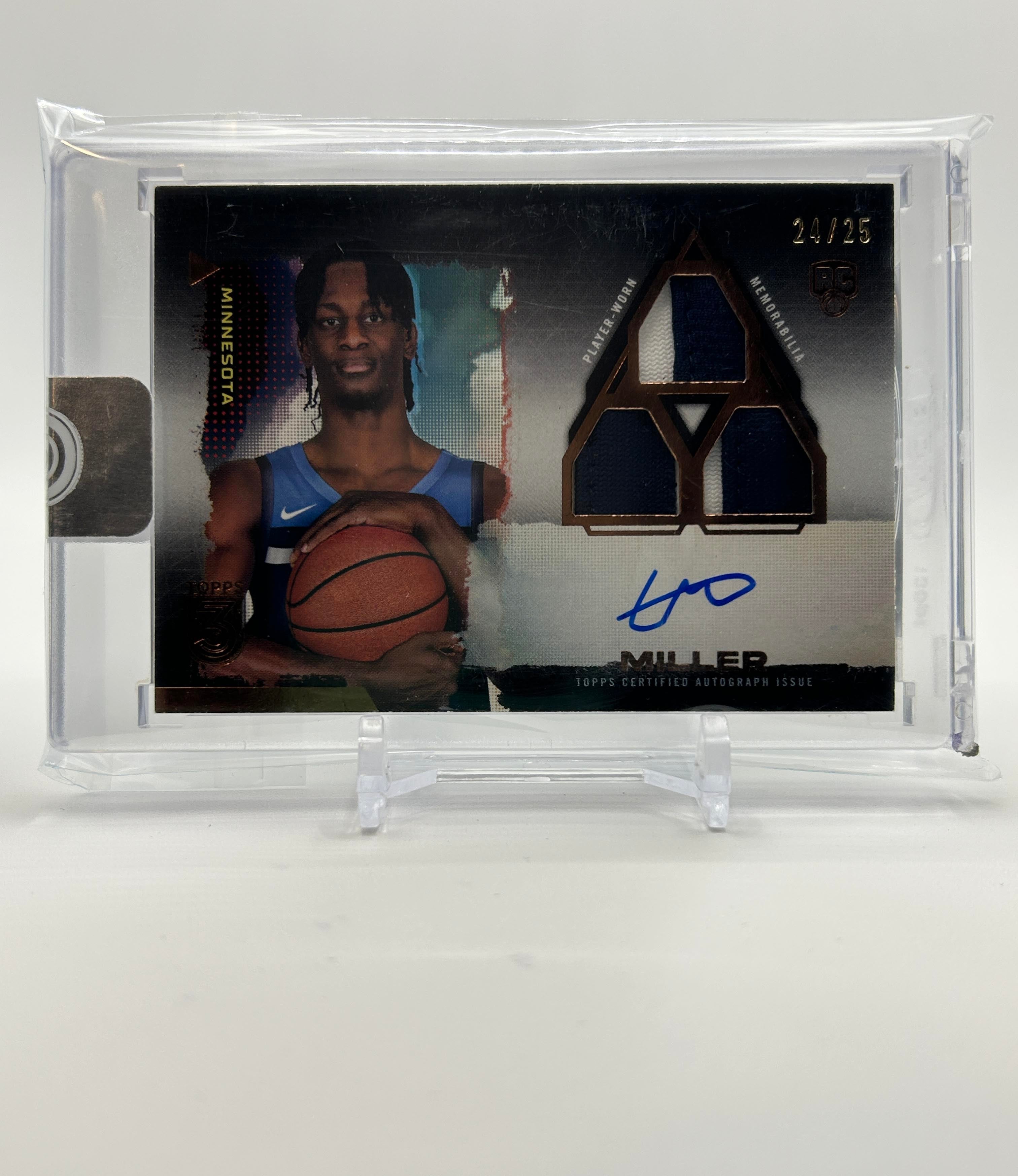 2024-25 Topps 3 Leaonard Miller Rookie 3 Patch Auto /25