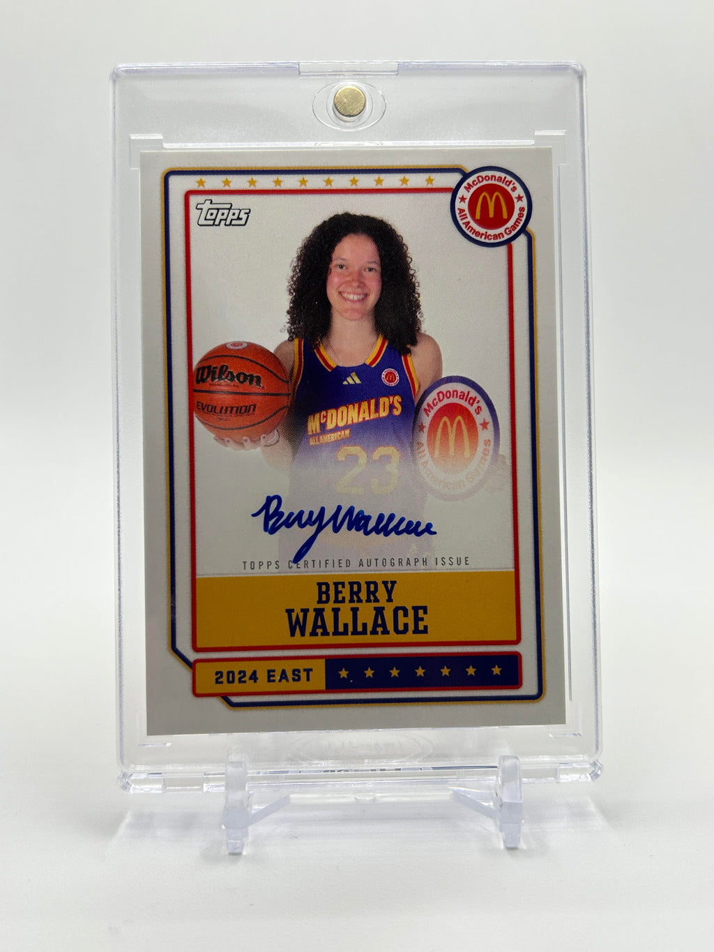 2024-25 Topps Chrome McDonald's Berry Wallace Gameday Event Auto