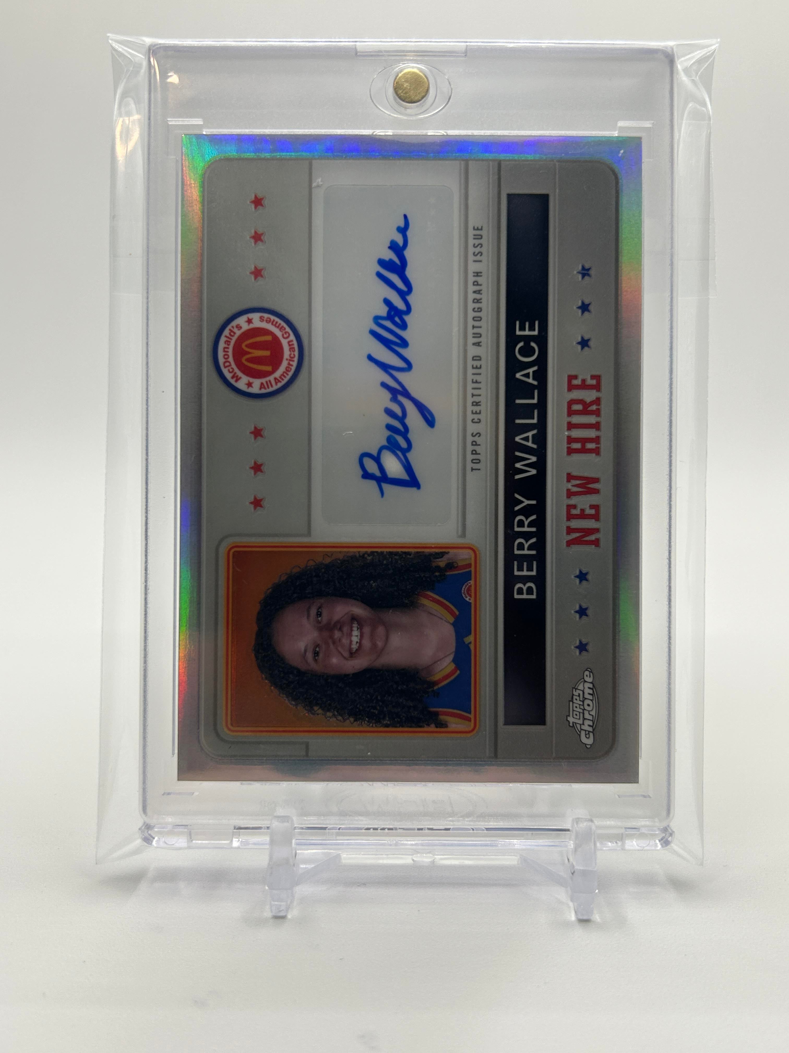 2024-25 Topps Chrome McDonald's Berry Wallace New Hire Refractor Auto