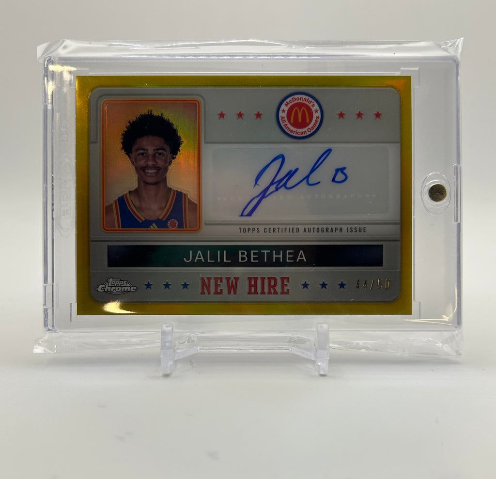 2024-25 Topps Chrome McDonald's Jalil Bethea New Hire Gold Refractor Auto /50