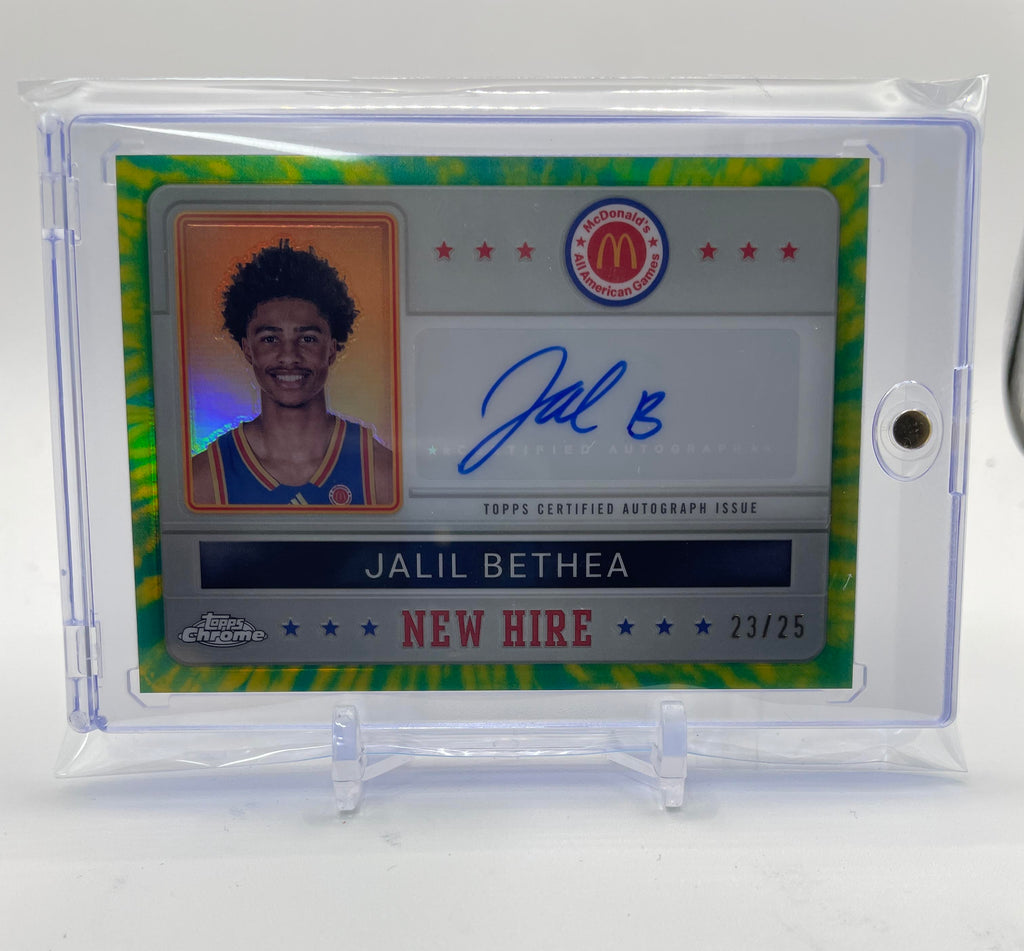 2024-25 Topps Chrome McDonald's Jalil Bethea New Hire Tye-Dye Refractor Auto /25