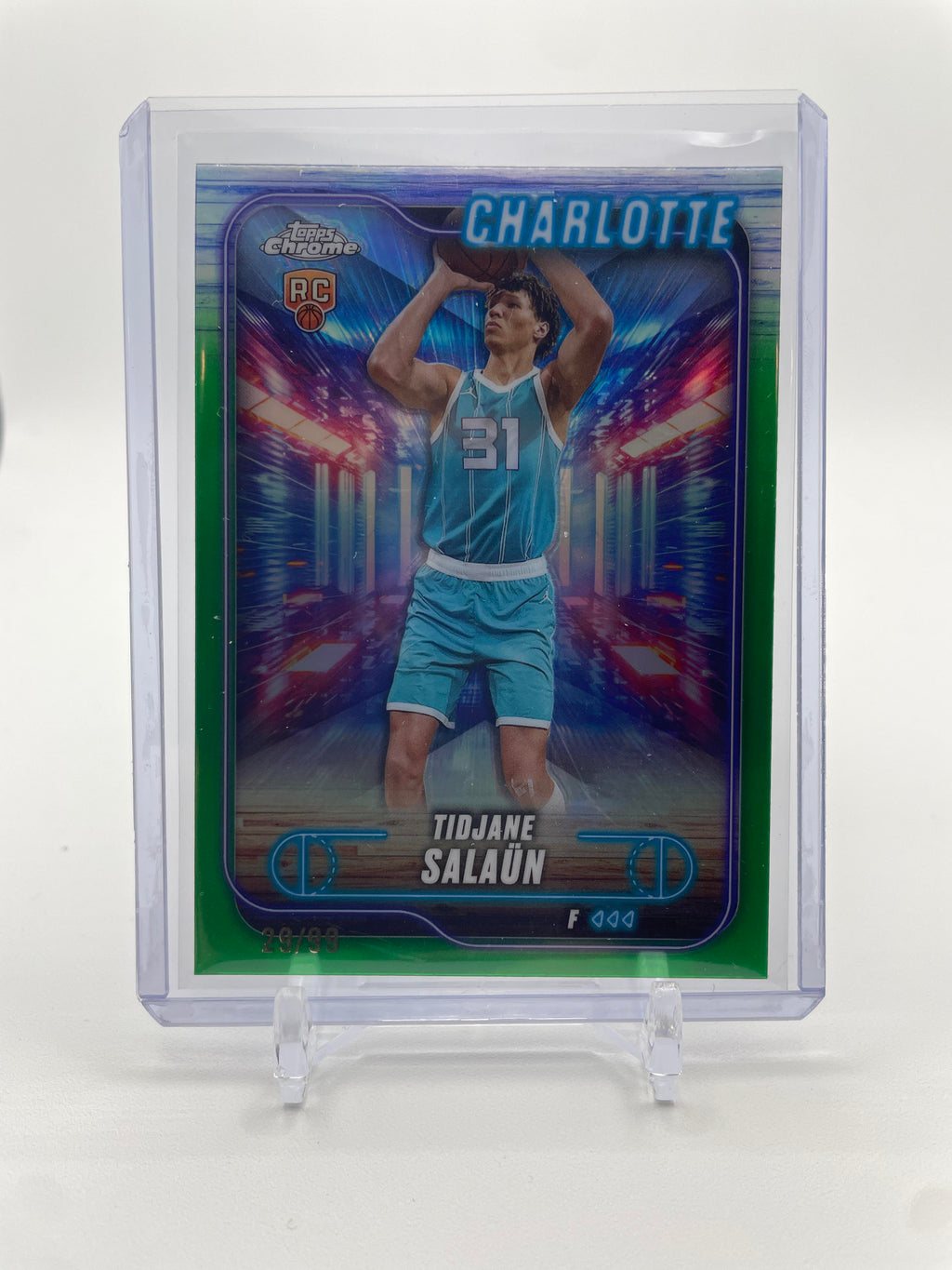 2024-25 Topps Chrome Tidjane Salaun Green Refractor Rookie /99