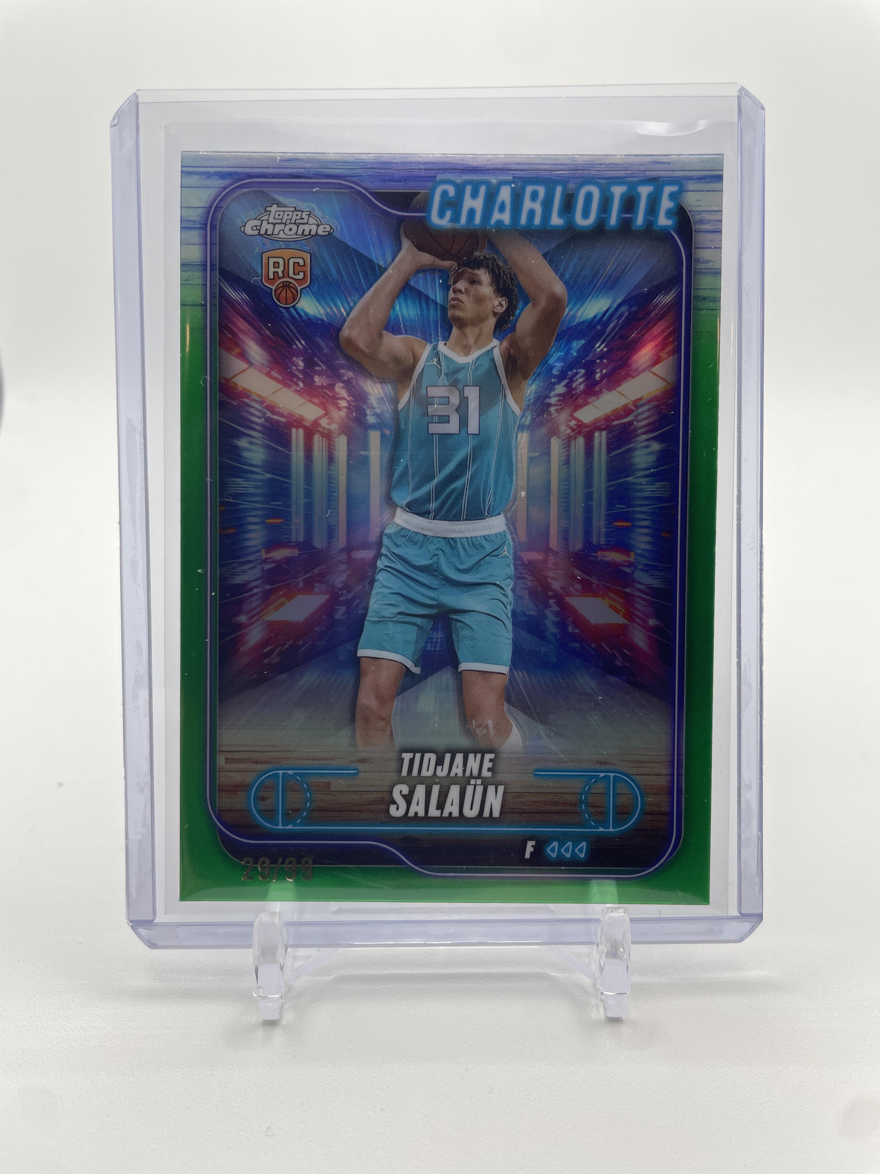 2024-25 Topps Chrome Tidjane Salaun Green Refractor Rookie /99