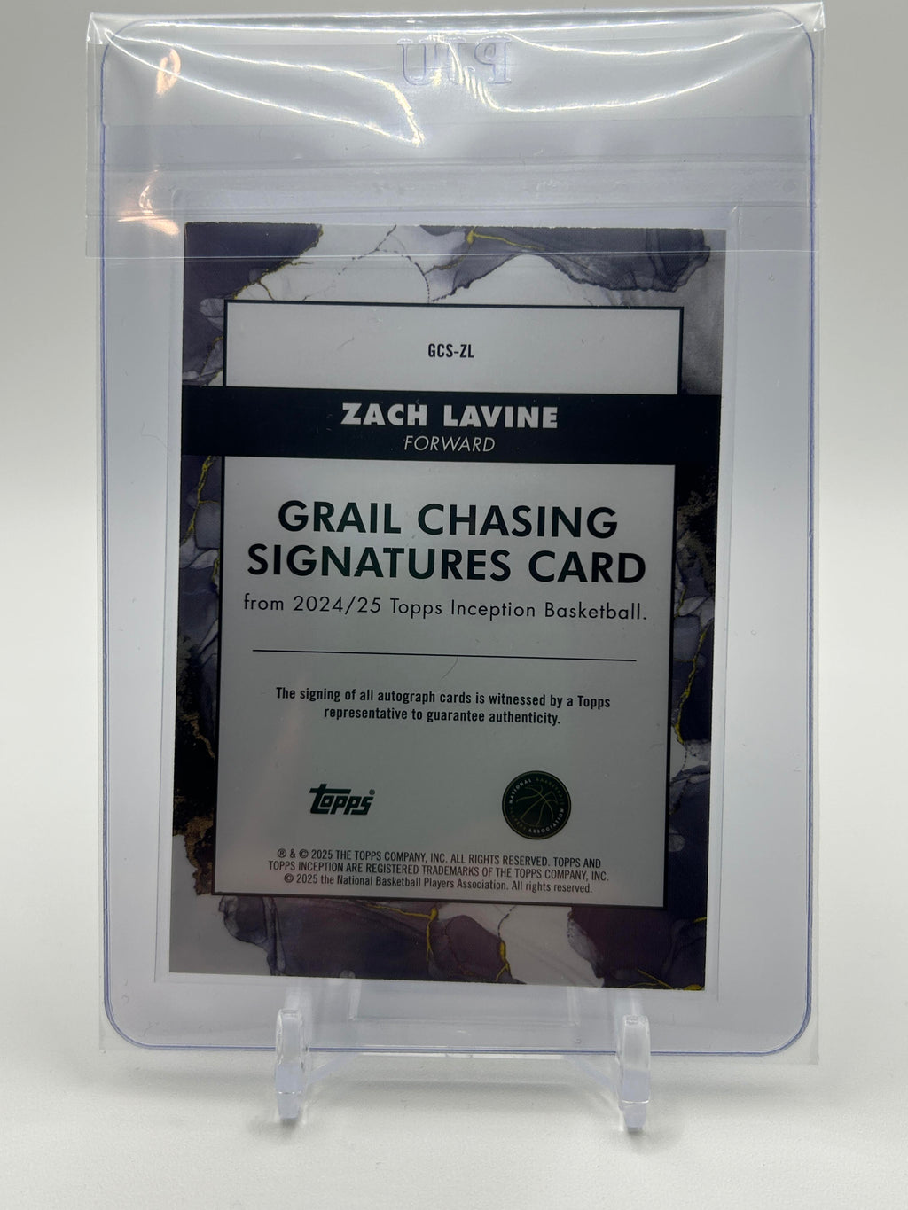 2024-25 Topps Inception Zach Lavine Grail Chasing Signatures Auto 1/1