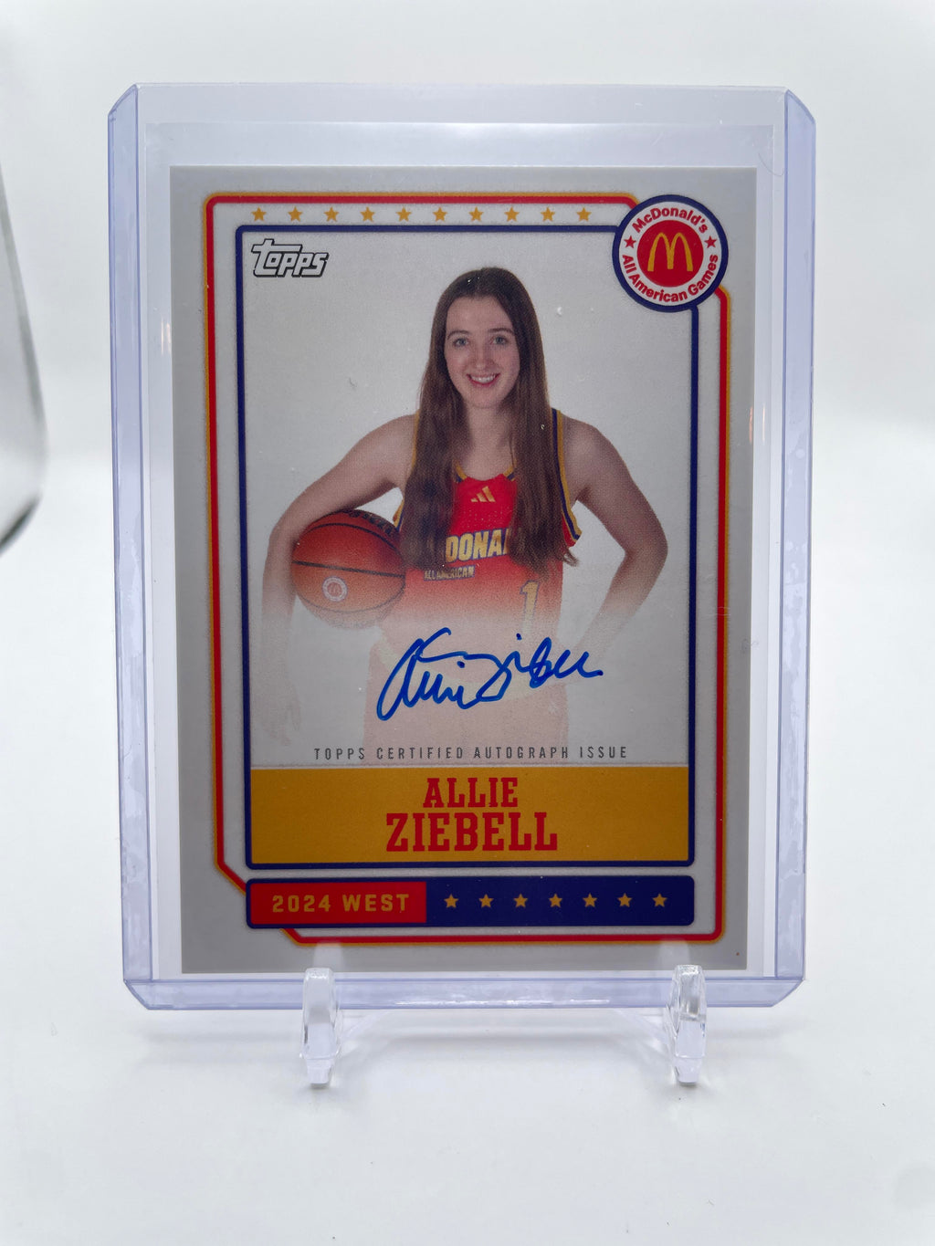 2024-25 Topps McDonald's Chrome Allie Ziebell On-Card Event Auto SP