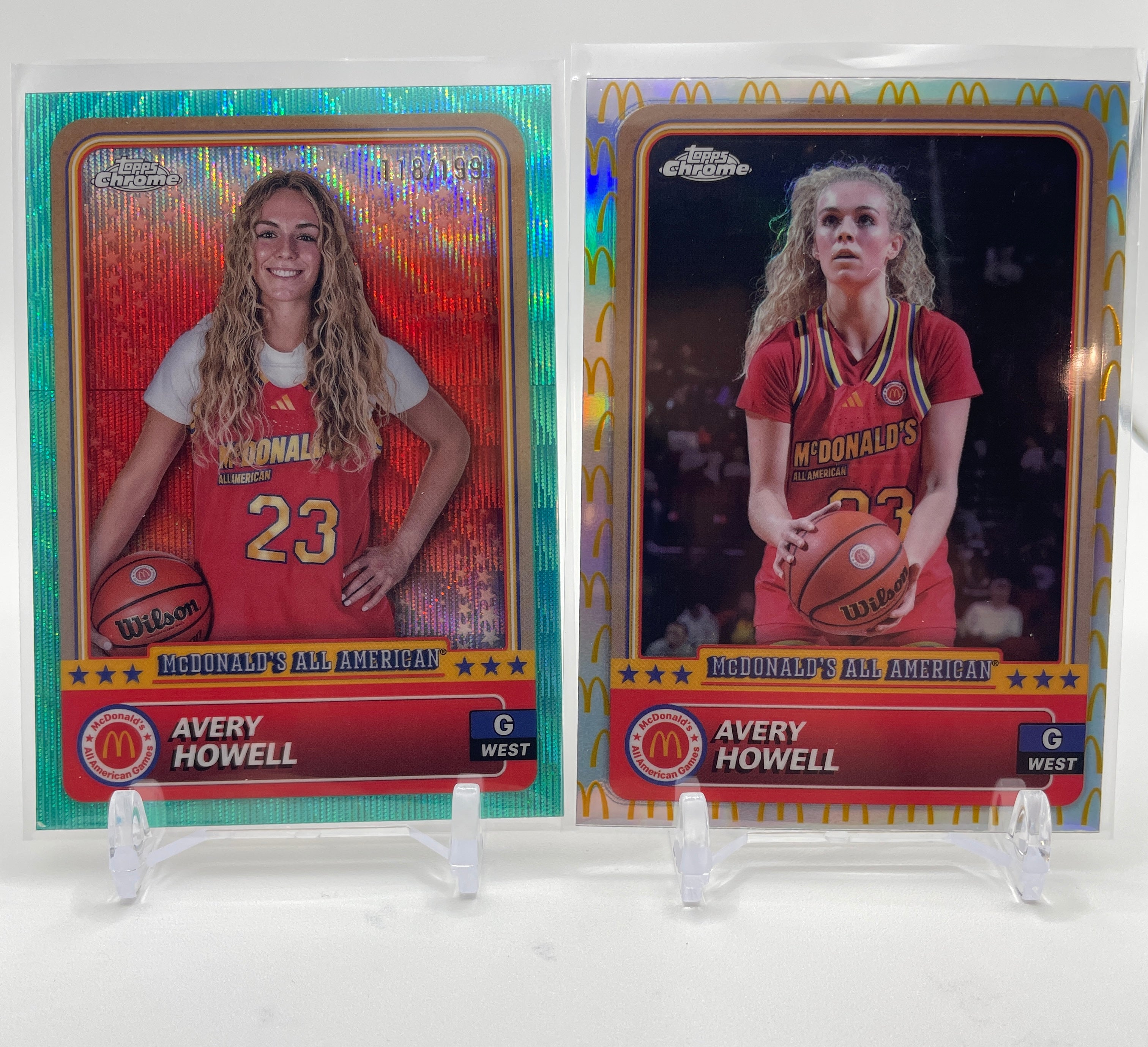 2024-25 Topps McDonald's Chrome Avery Howell Purple Refractor /99 /150 Set (x4)