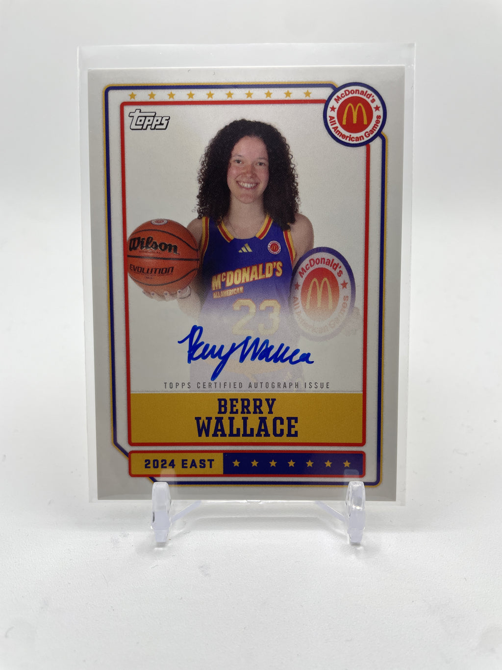 2024-25 Topps McDonald's Chrome Berry Wallace Gameday Event Auto #EA-BW