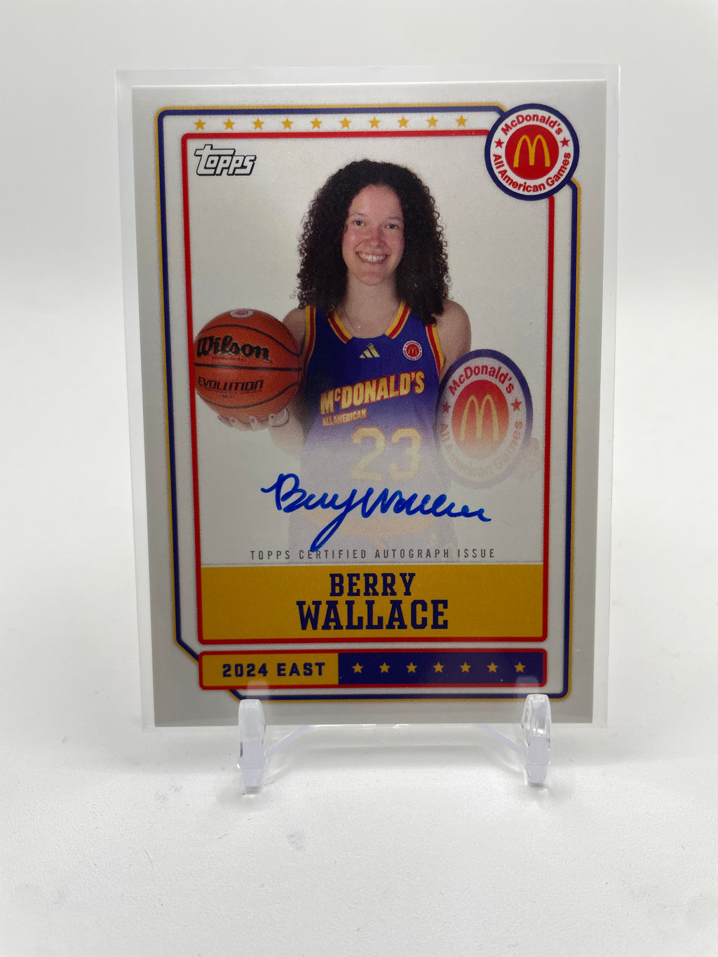 2024-25 Topps McDonald's Chrome Berry Wallace Gameday Event Auto #EA-BW