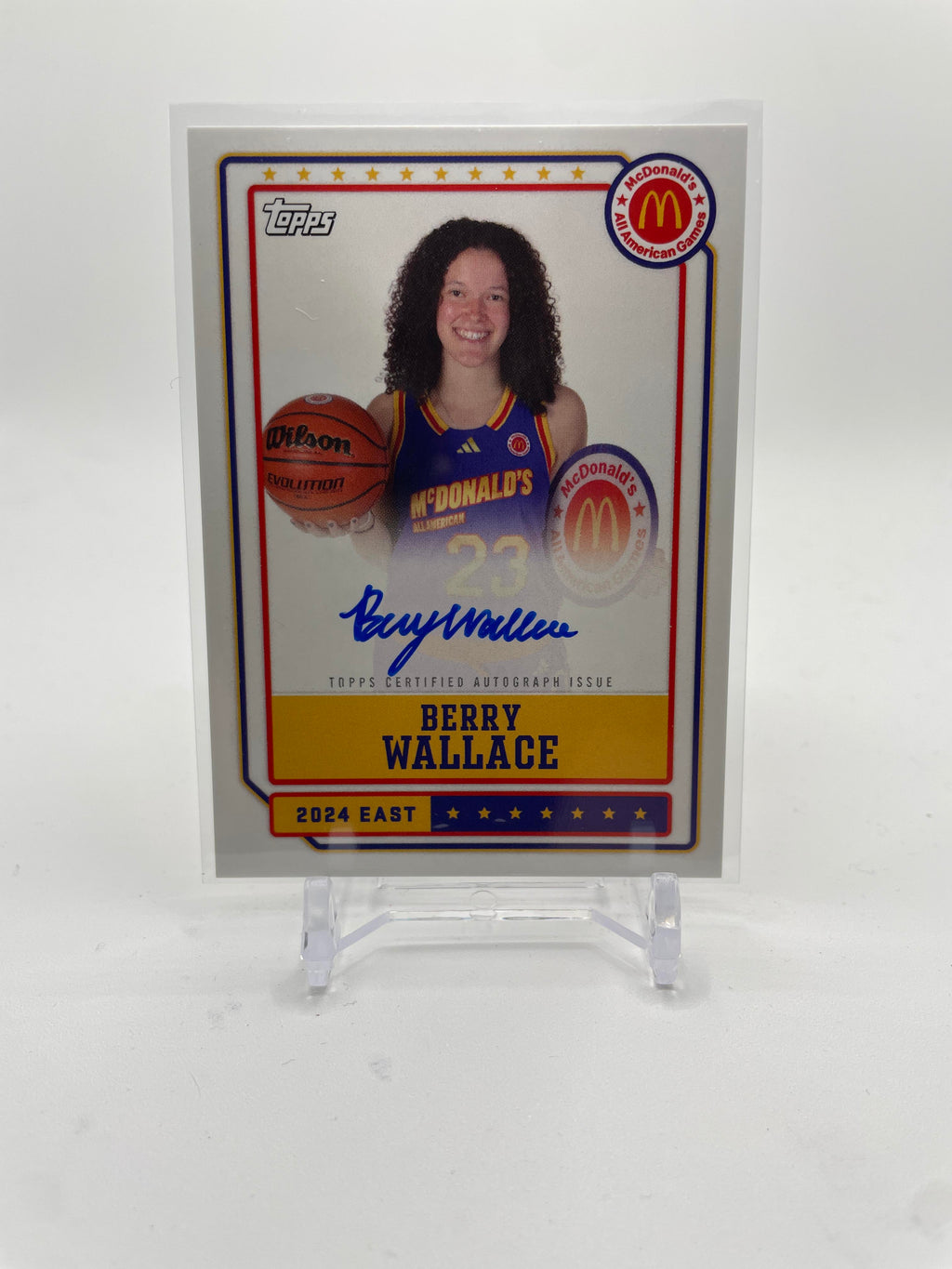 2024-25 Topps McDonald's Chrome Berry Wallace Gameday Event Auto #EA-BW