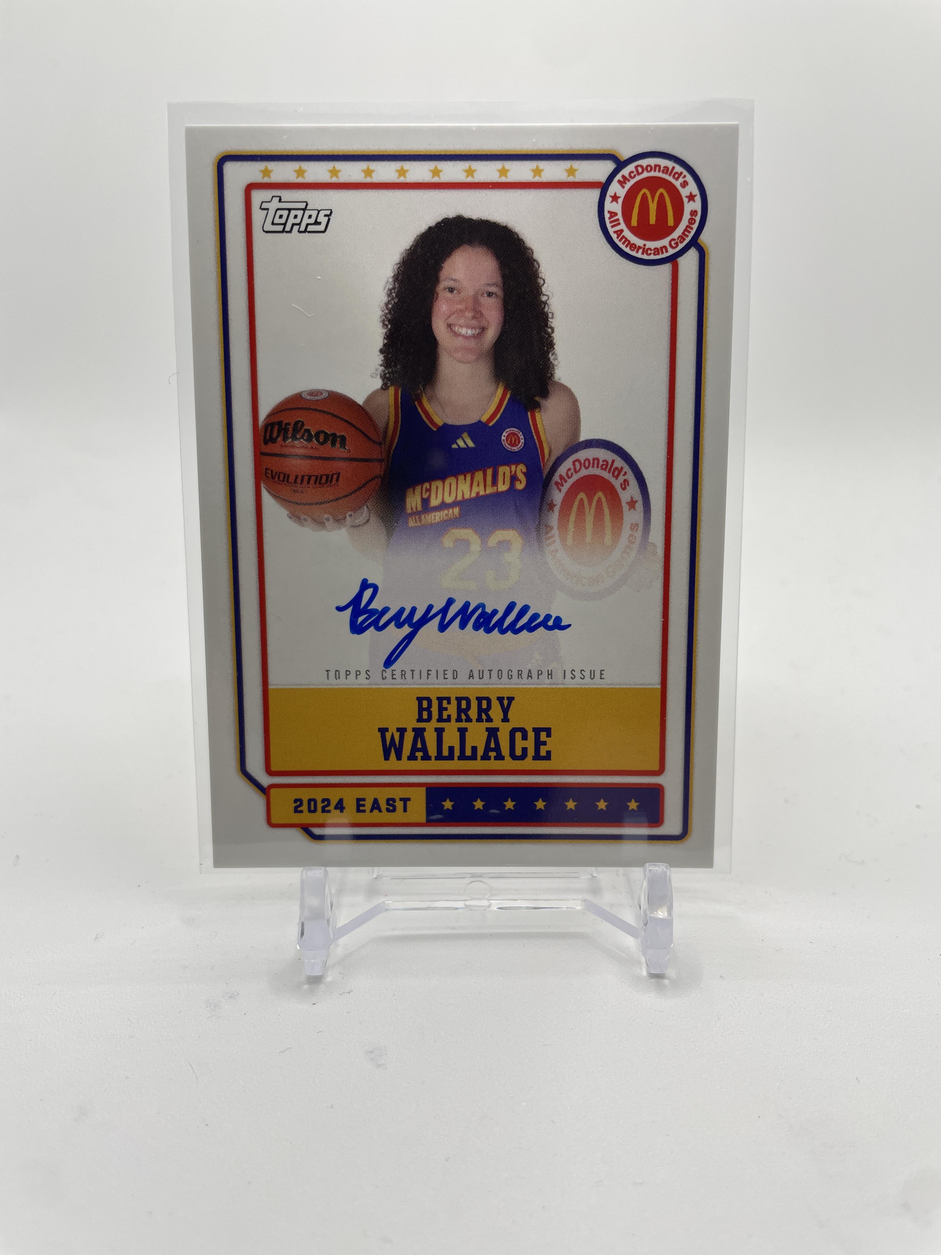 2024-25 Topps McDonald's Chrome Berry Wallace Gameday Event Auto #EA-BW