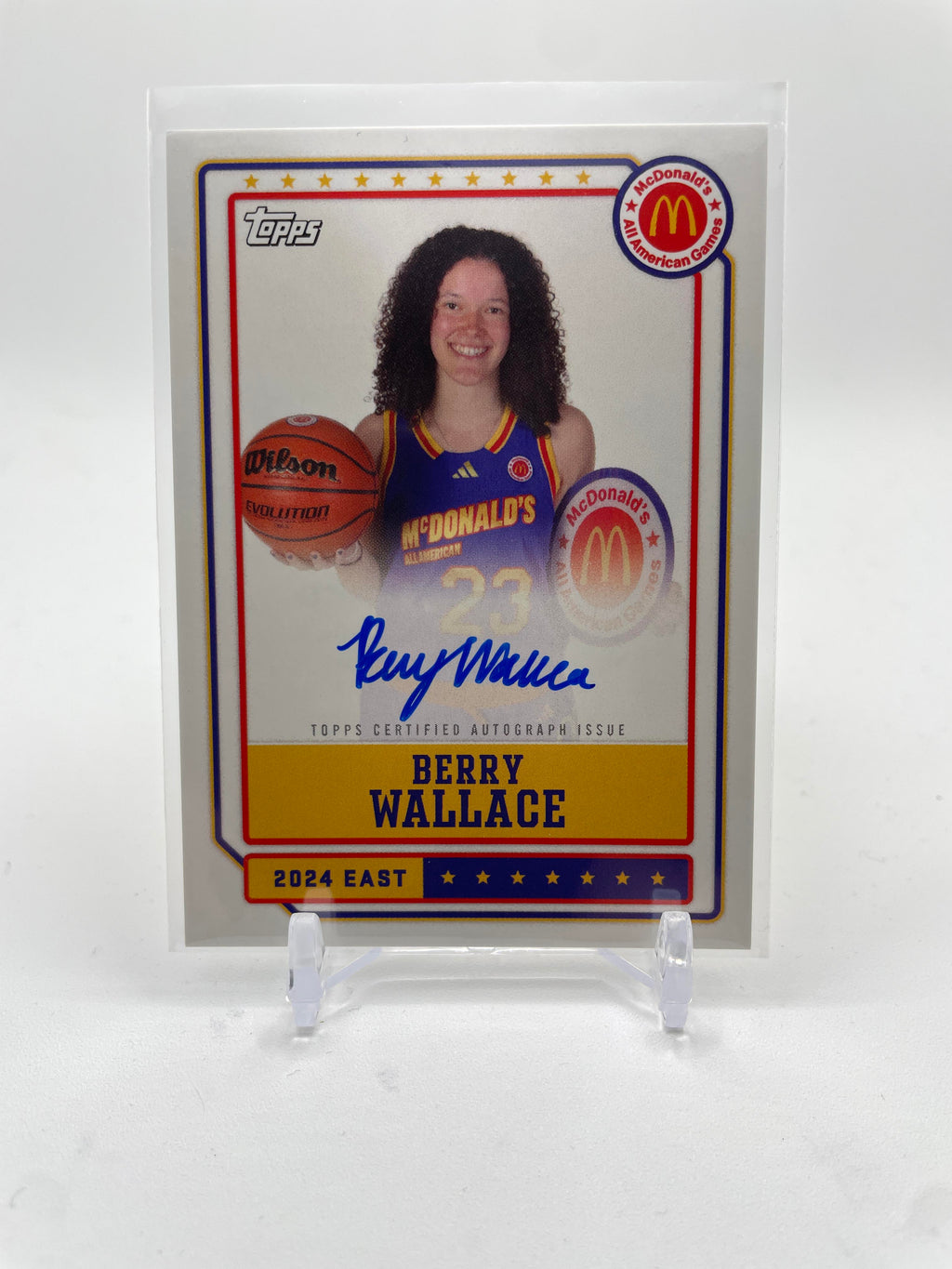2024-25 Topps McDonald's Chrome Berry Wallace Gameday Event Auto #EA-BW