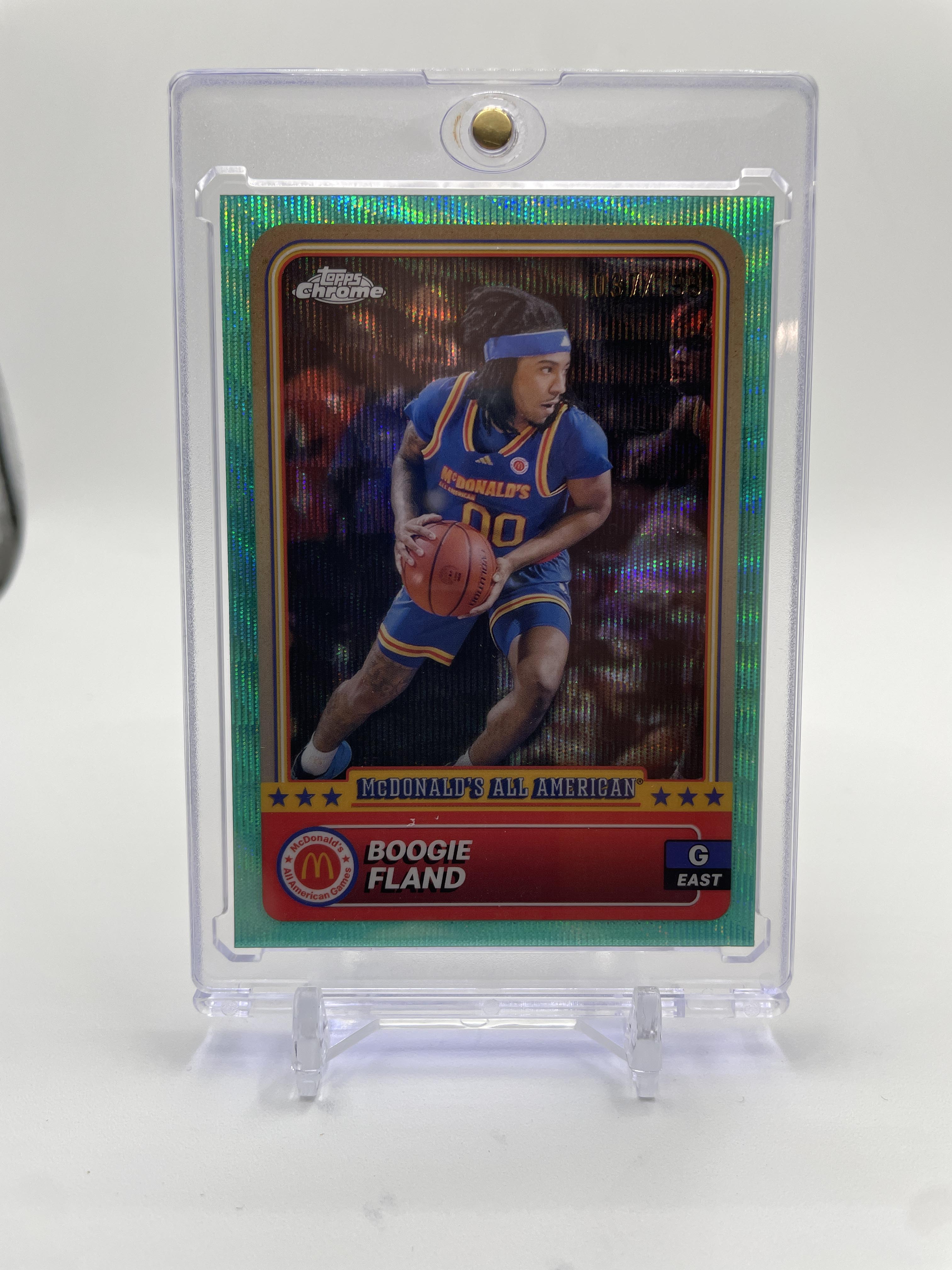 2024-25 Topps McDonald's Chrome Boogie Fland Aqua Refractor Rookie /199 #29