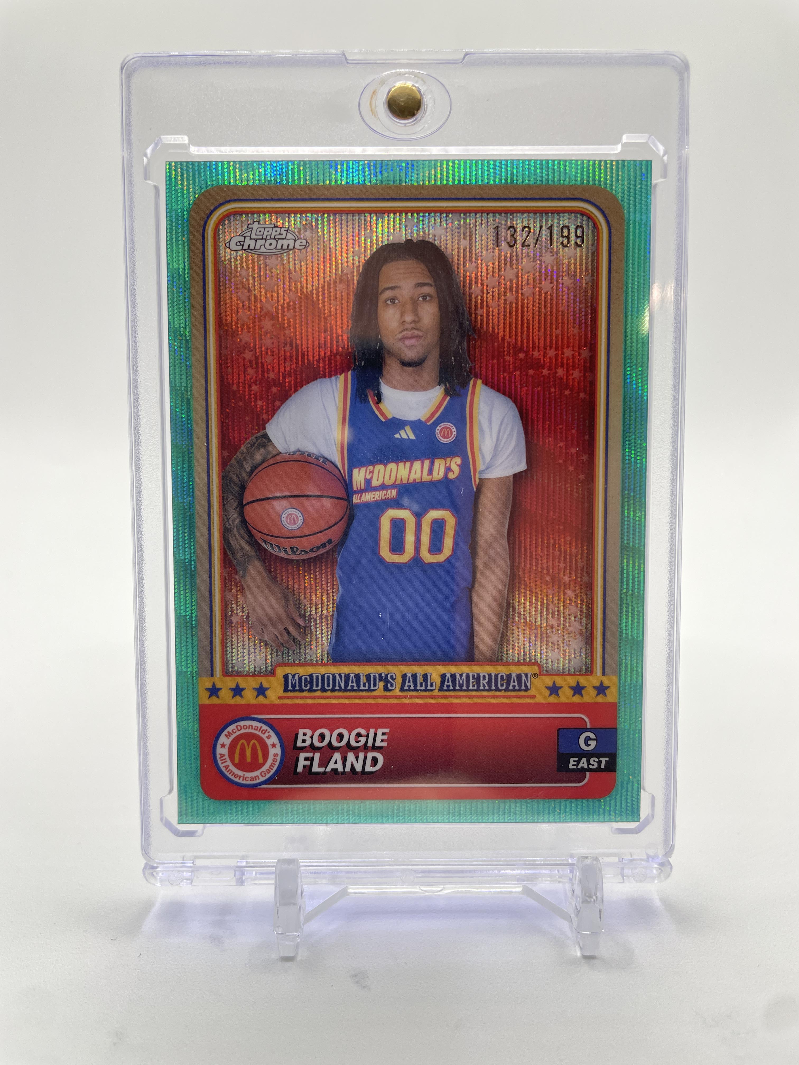 2024-25 Topps McDonald's Chrome Boogie Fland Aqua Refractor Rookie /199 #79