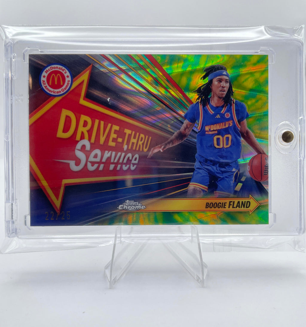 2024-25 Topps McDonald's Chrome Boogie Fland Drive-Thru Tie-Dye Refractor /25