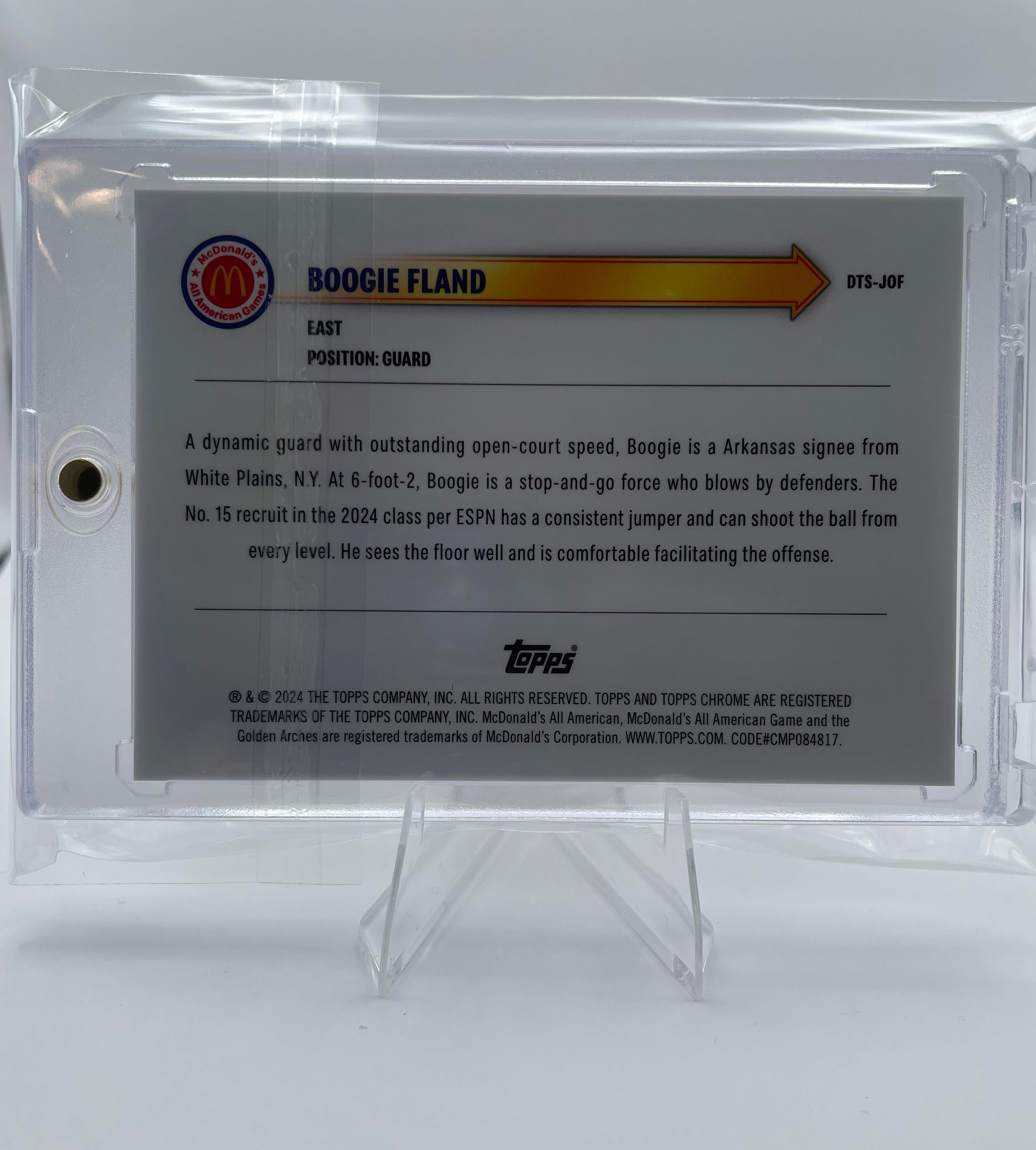 2024-25 Topps McDonald's Chrome Boogie Fland Drive-Thru Tie-Dye Refractor /25