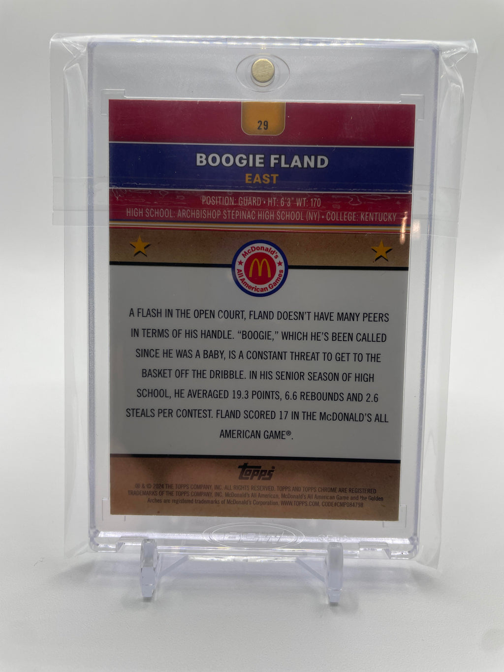 2024-25 Topps McDonald's Chrome Boogie Fland Purple Refractor /150 #29
