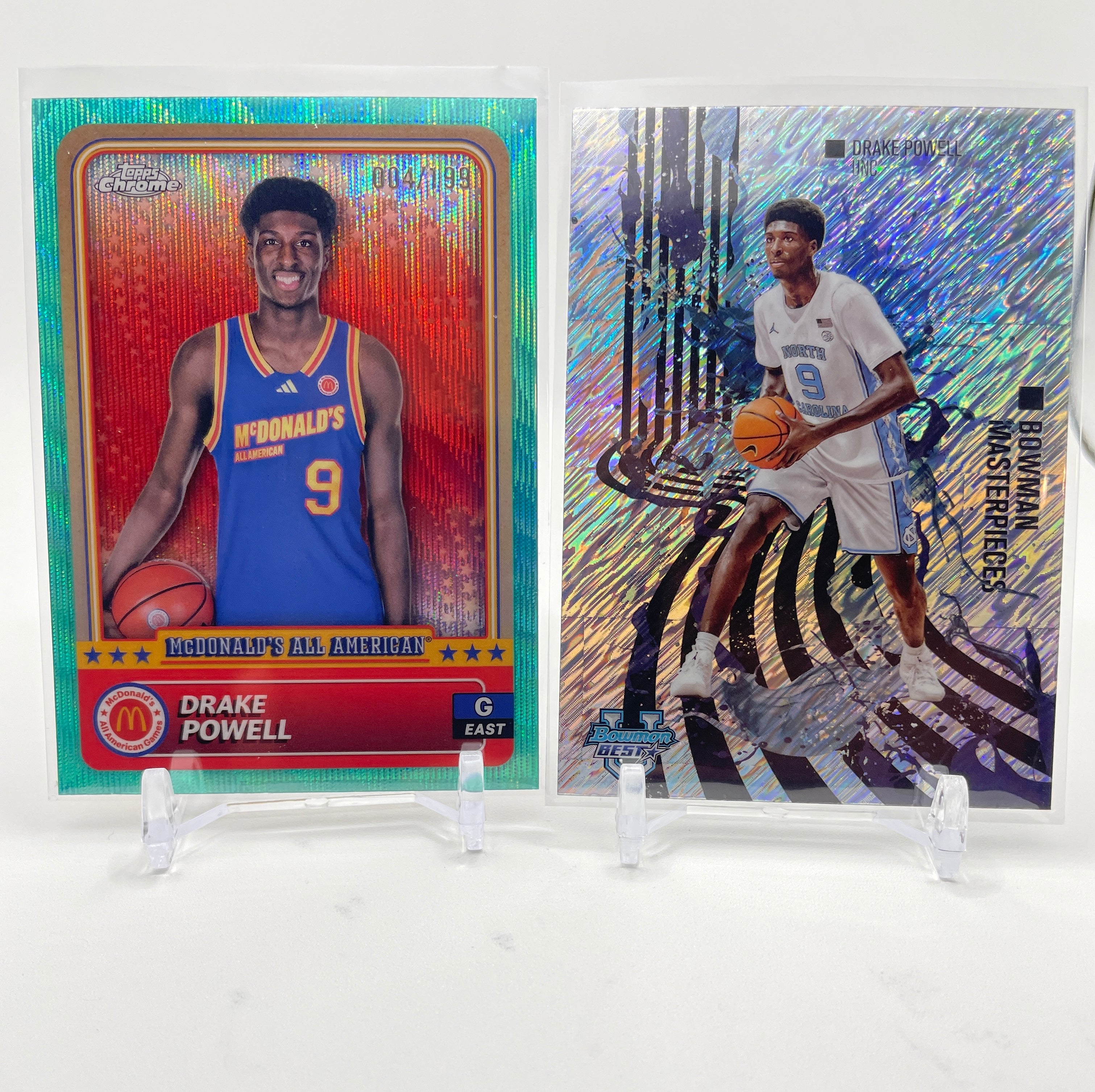 2024-25 Topps McDonald's Chrome Drake Powell Blue /75 Purple /99 SP Set (x4)