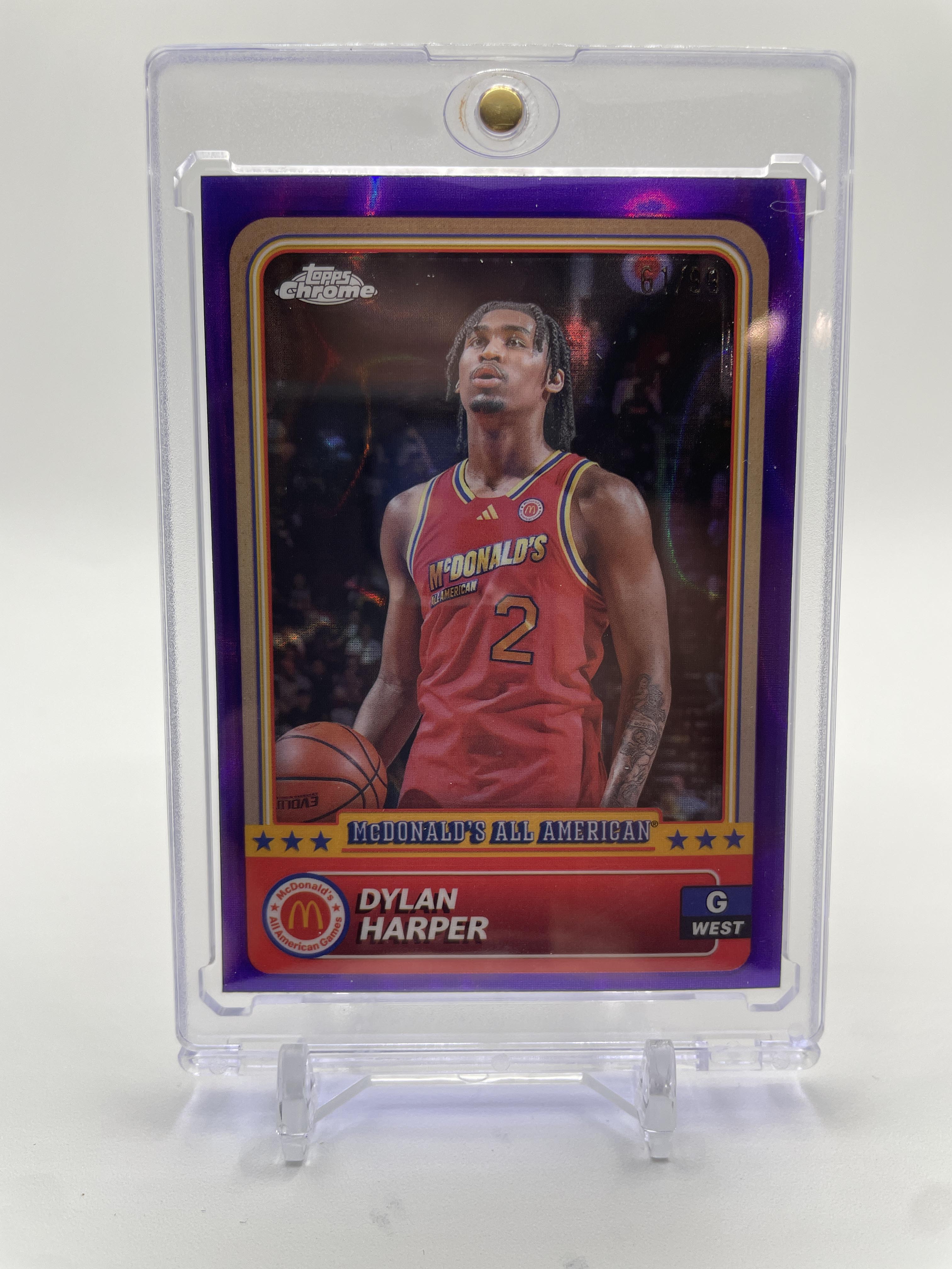 2024-25 Topps McDonald's Chrome Dylan Harper Purple Lava Refractor /99 #38