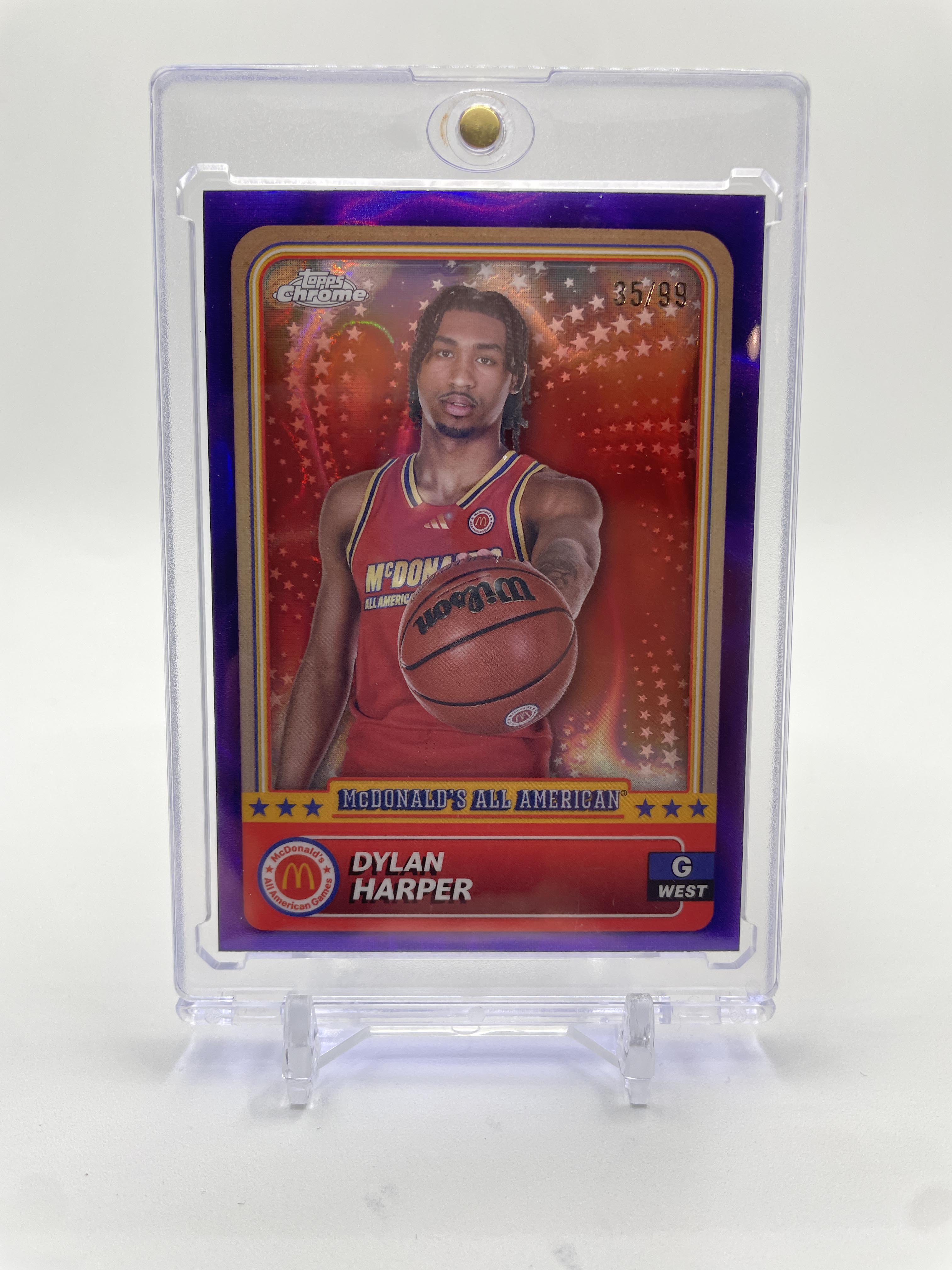 2024-25 Topps McDonald's Chrome Dylan Harper Purple Lava Refractor /99 #88