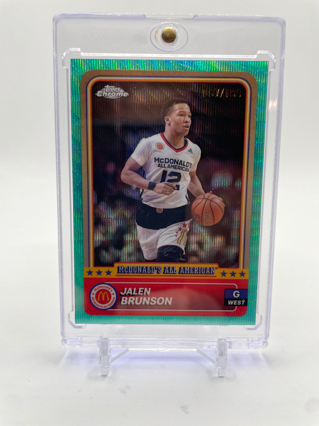 2024-25 Topps McDonald's Chrome Jalen Brunson Aqua Refractor /199 #99