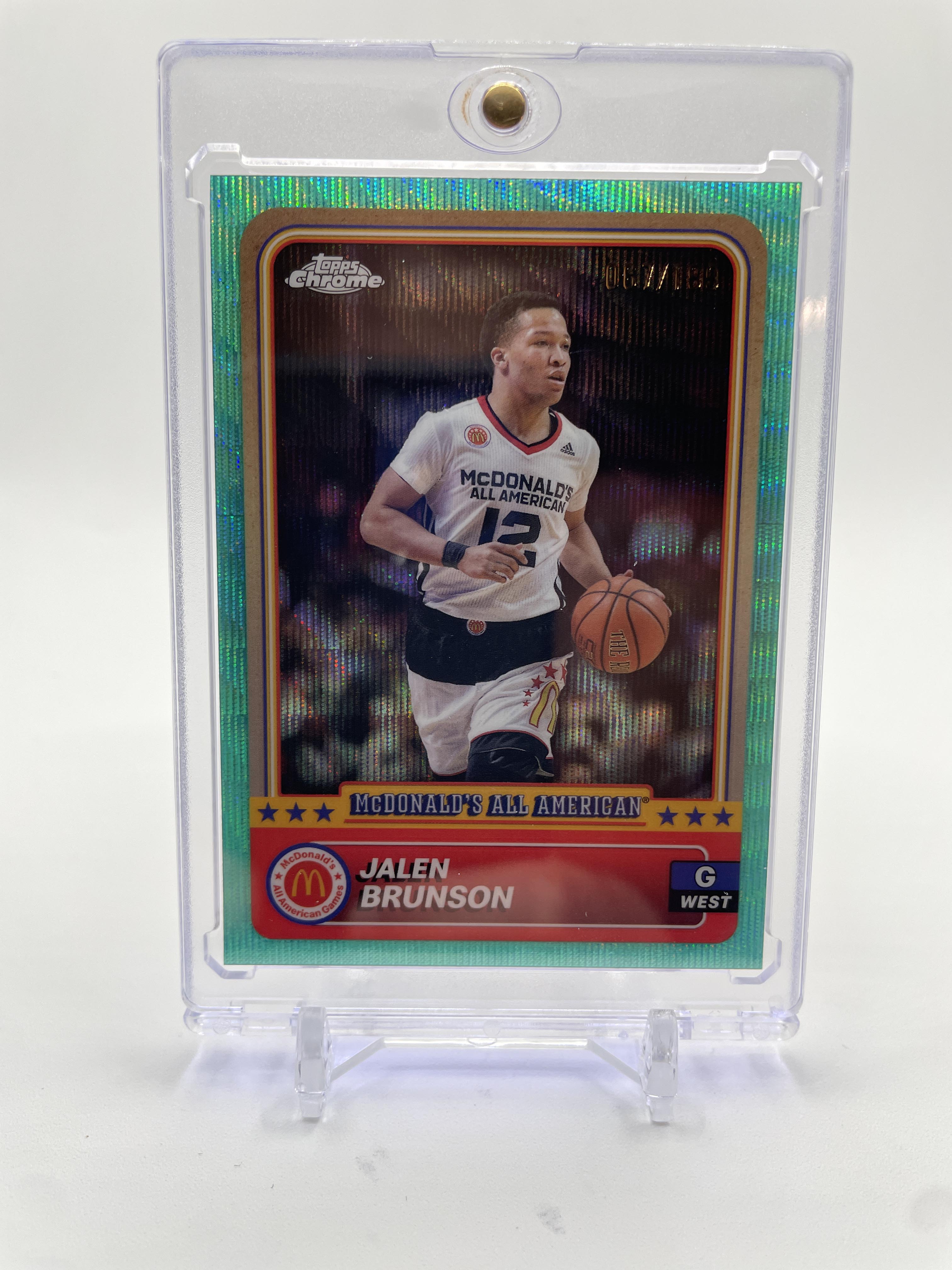 2024-25 Topps McDonald's Chrome Jalen Brunson Aqua Refractor /199 #99
