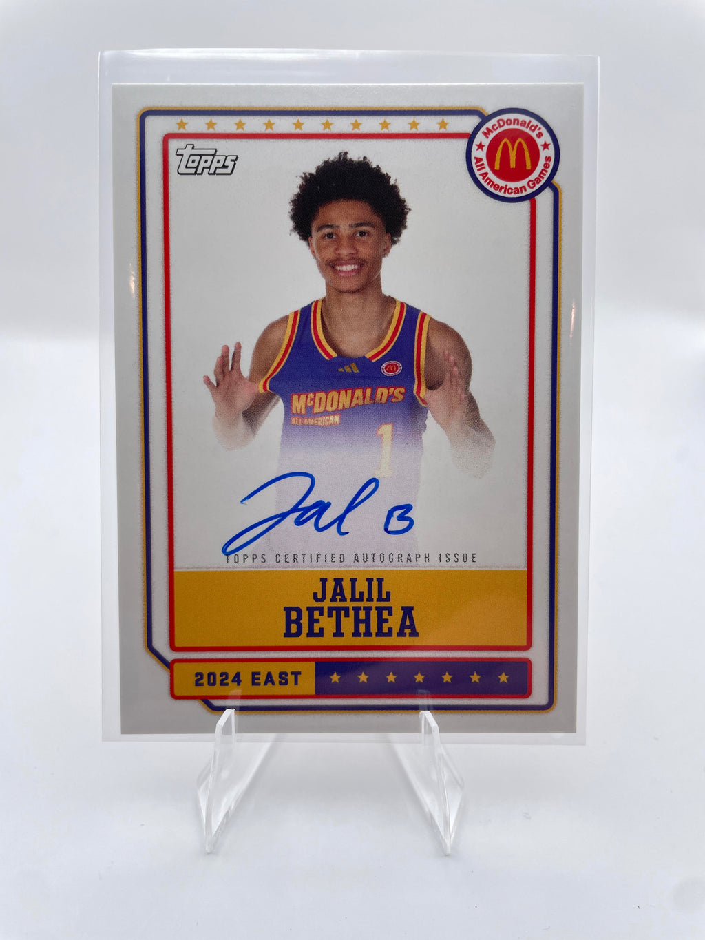 2024-25 Topps McDonald's Chrome Jalil Bethea Gameday Event Auto SP