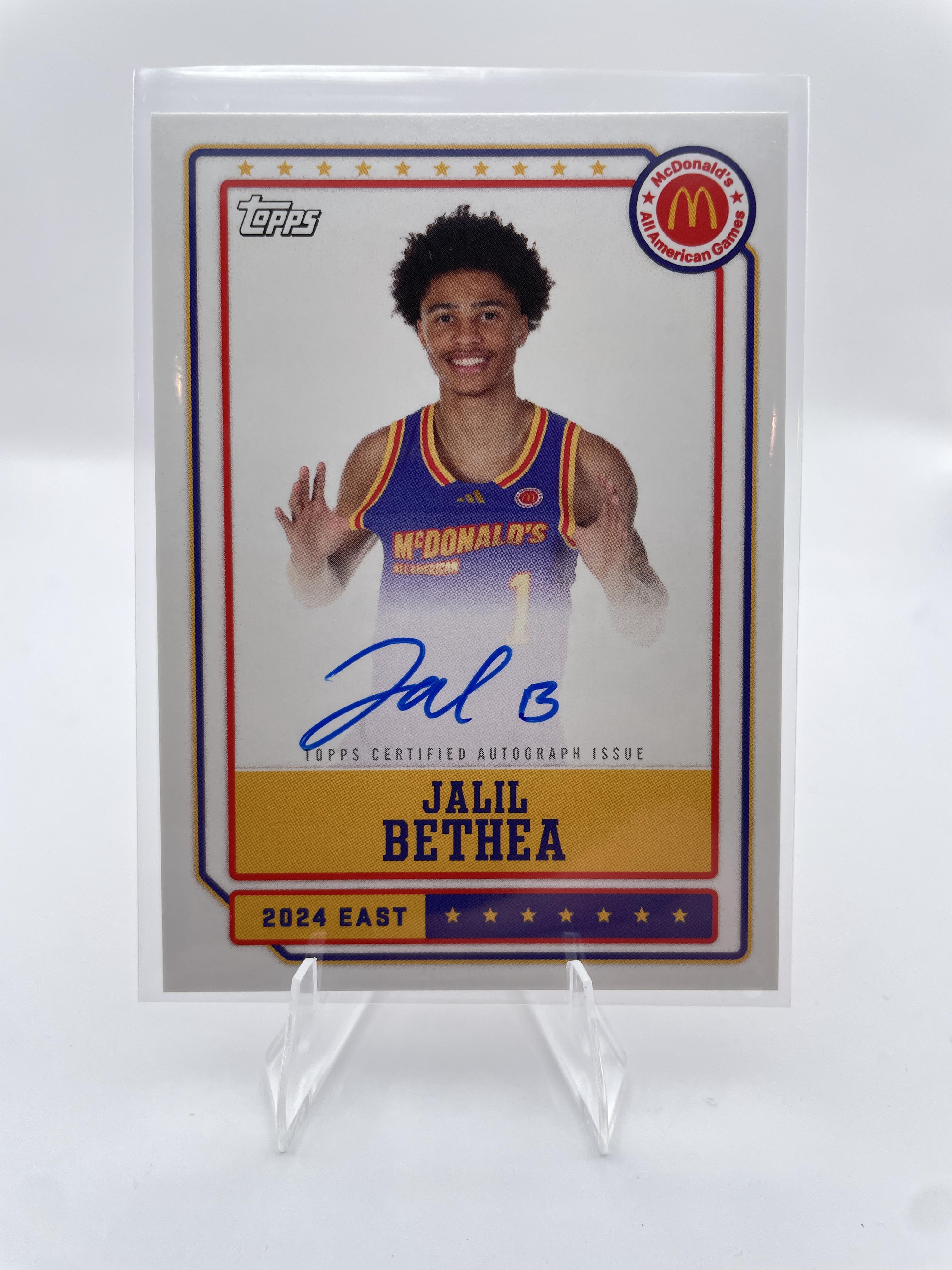 2024-25 Topps McDonald's Chrome Jalil Bethea Gameday Event Auto SP