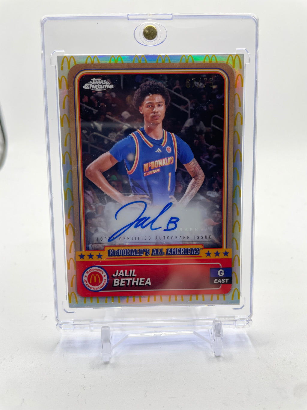 2024-25 Topps McDonald's Chrome Jalil Bethea Logo Refractor Auto /75 #25
