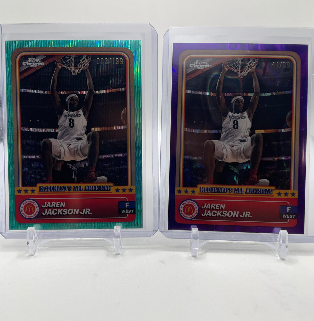 2024-25 Topps McDonald's Chrome Jaren Jackson Jr. Purple /99 + Aqua /199