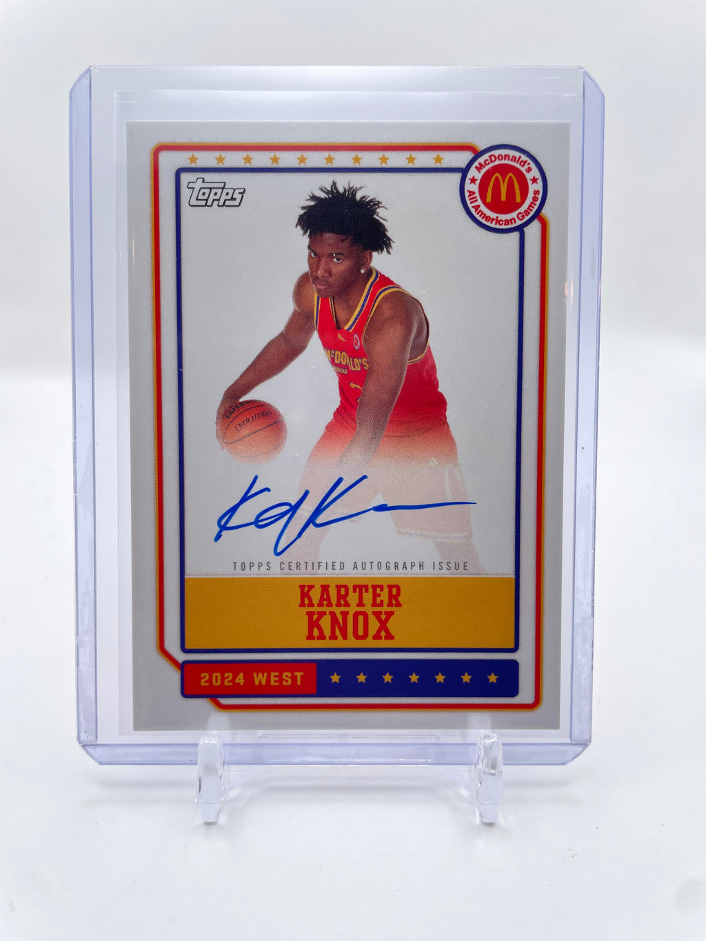 2024-25 Topps McDonald's Chrome Karter Knox On-Card Event Auto SP