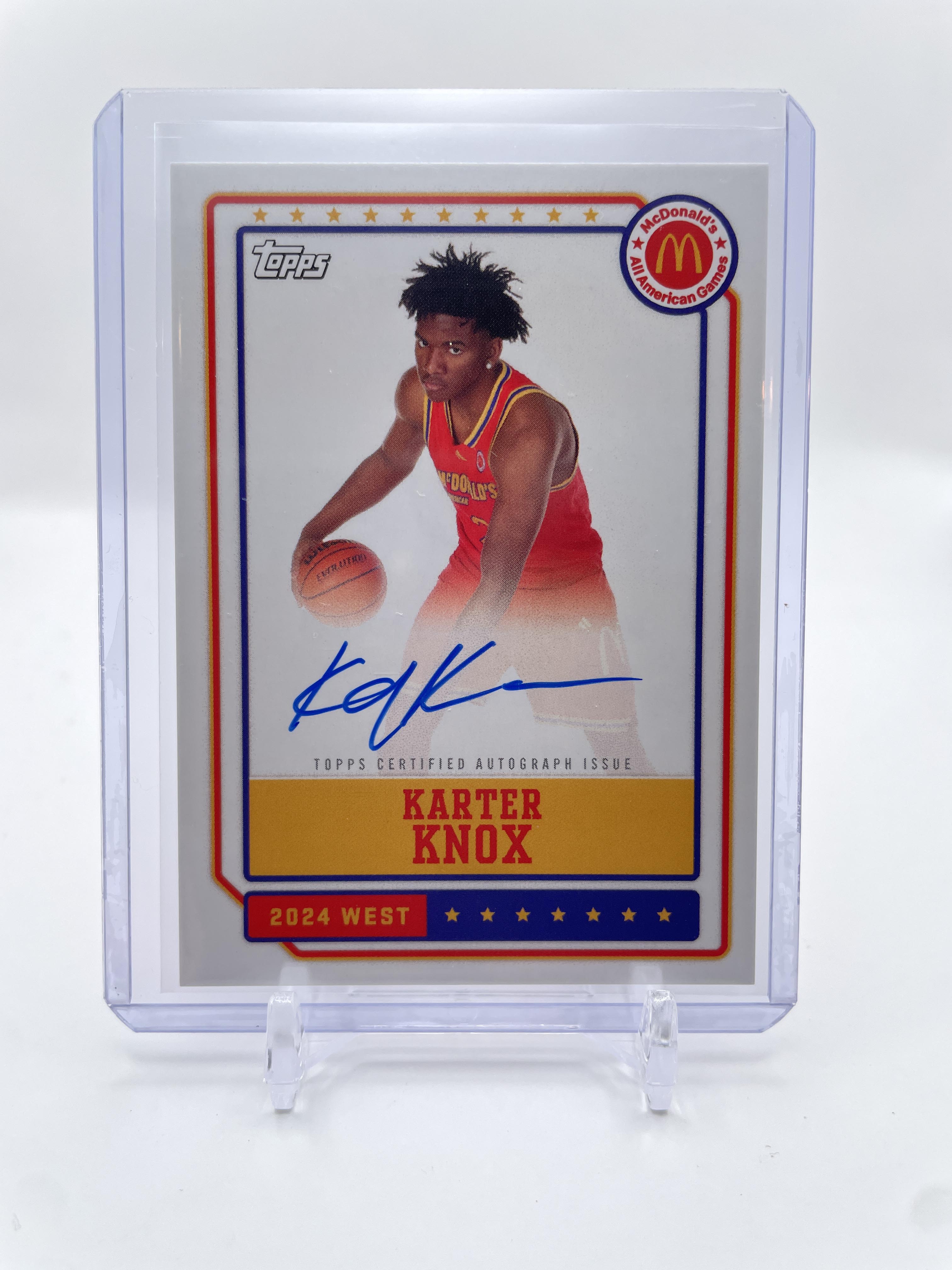 2024-25 Topps McDonald's Chrome Karter Knox On-Card Event Auto SP
