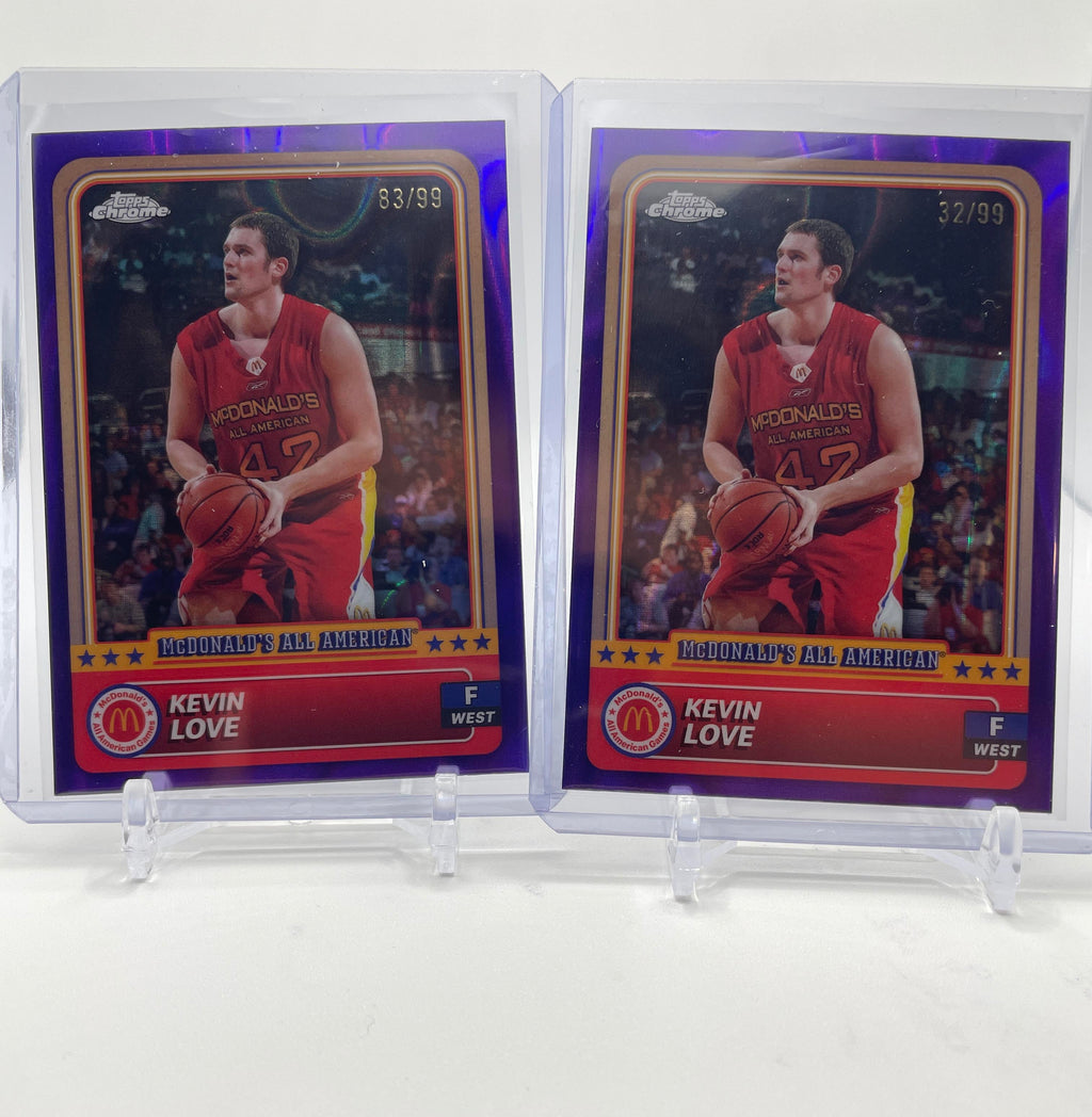 2024-25 Topps McDonald's Chrome Kevin Love Purple Refractor /99 Set (x2)