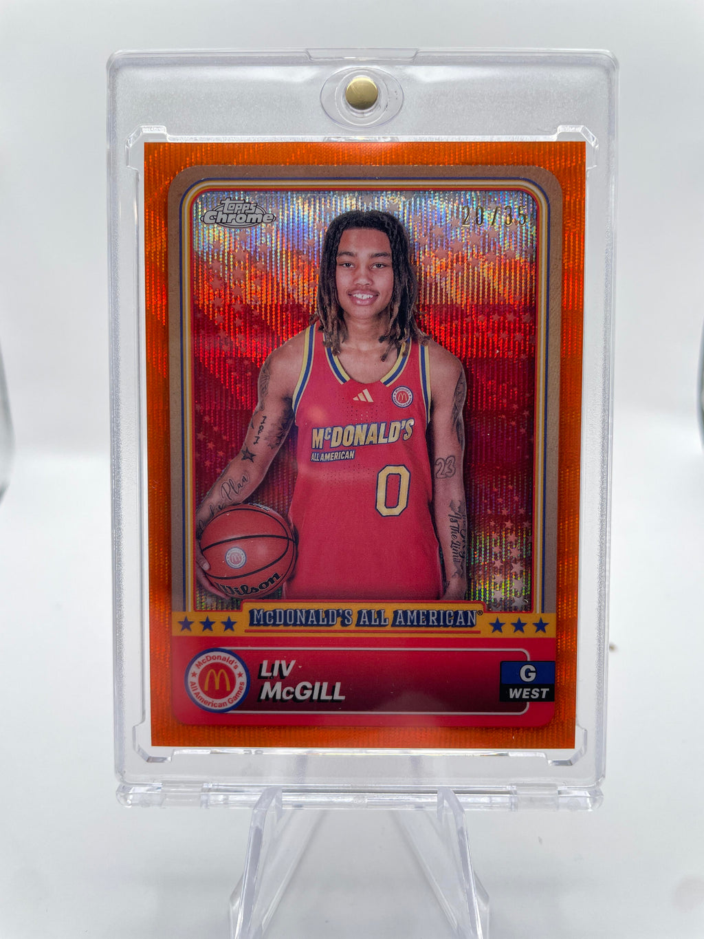 2024-25 Topps McDonald's Chrome Liv McGill Orange Refractor Rookie /35