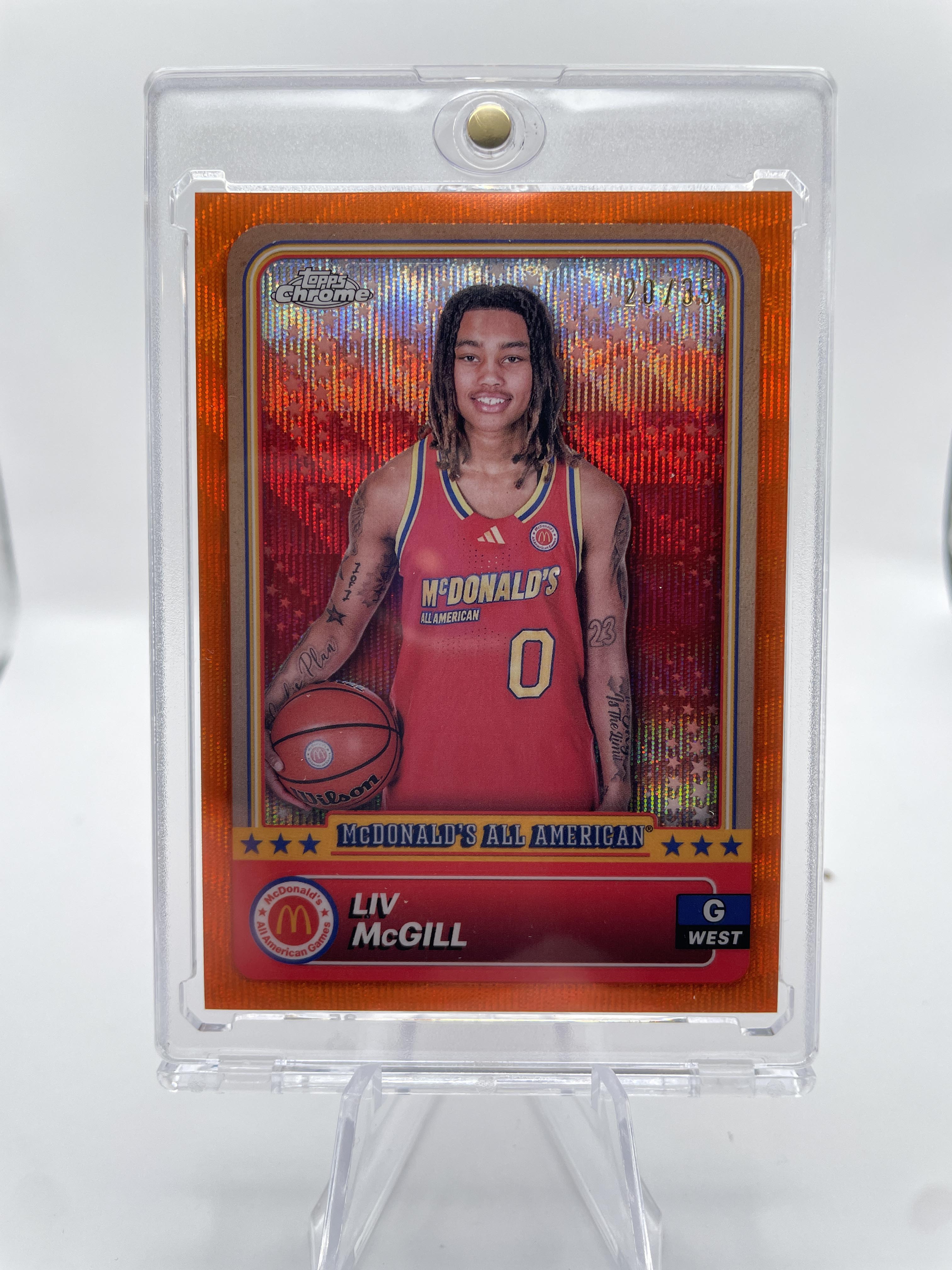 2024-25 Topps McDonald's Chrome Liv McGill Orange Refractor Rookie /35