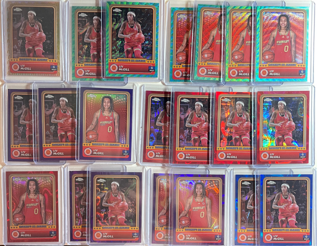 2024-25 Topps McDonald's Chrome Liv McGill Purple /99 Blue /75 Red /125 (x20)