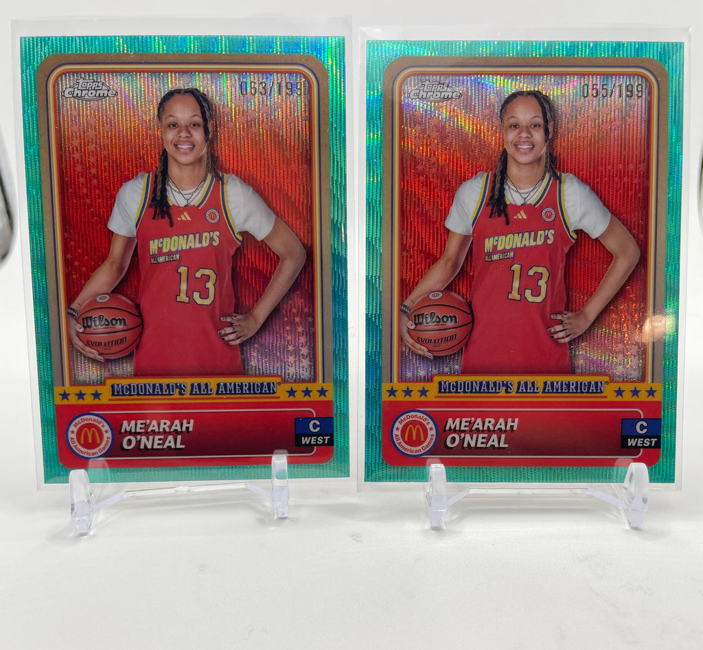 2024-25 Topps McDonald's Chrome Me'Arrah O'Neal Aqua /199 McFlurry SP Set (x4)