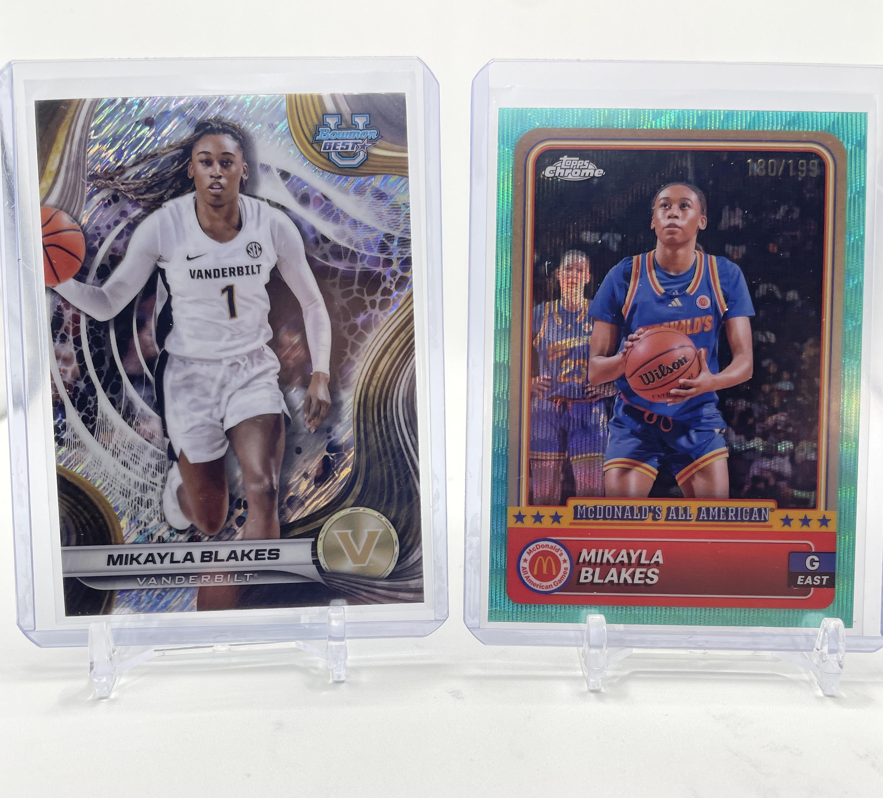 2024-25 Topps McDonald's Chrome Mikayla Blakes Purple /99 Aqua /199 Set (x4)
