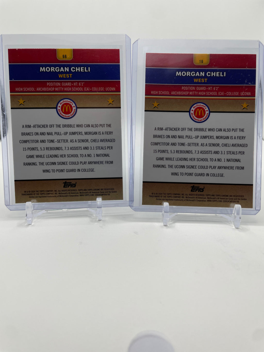 2024-25 Topps McDonald's Chrome Morgan Cheli Aqua /199 + Logo SP Set (x3)