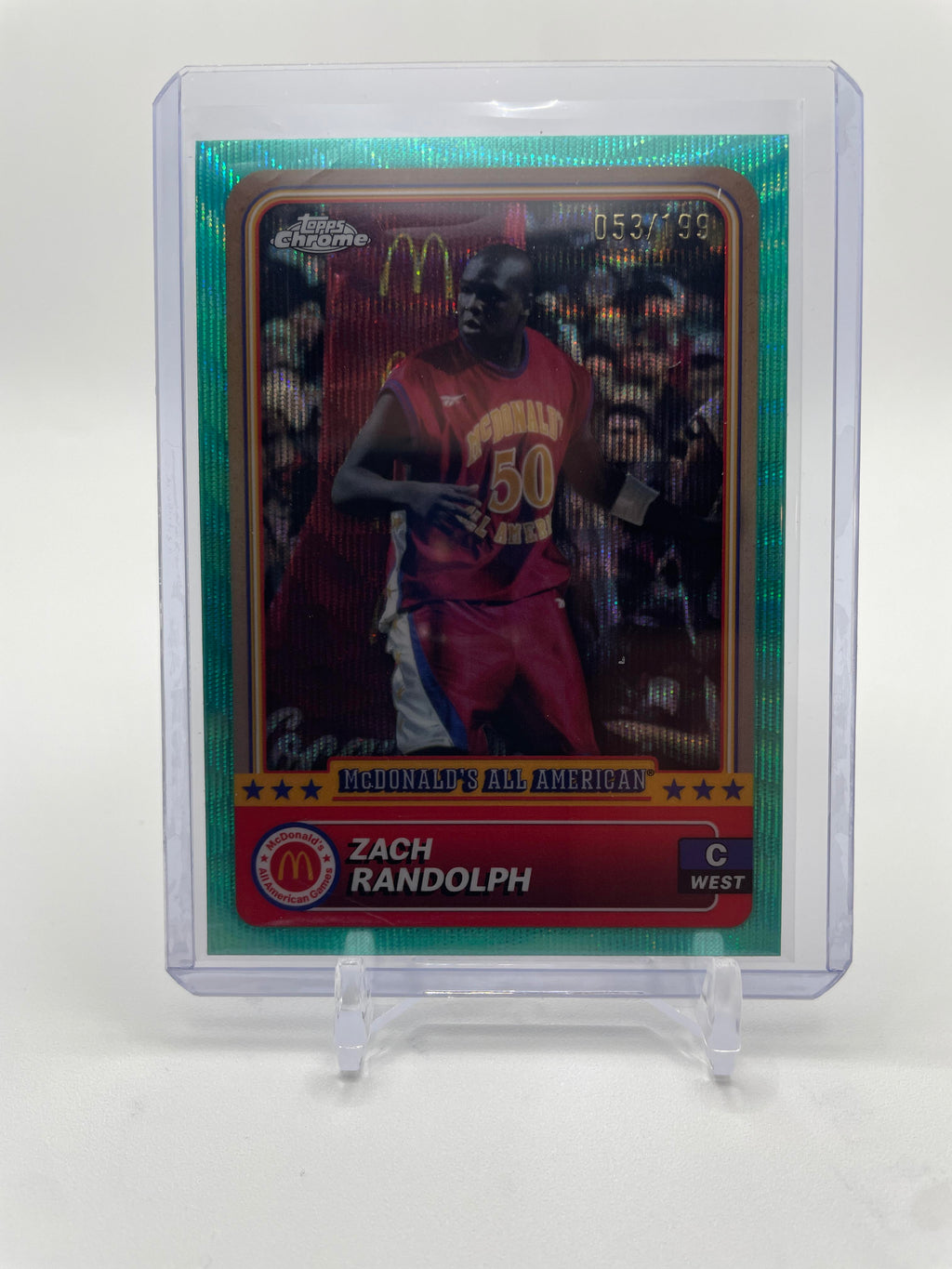 2024-25 Topps McDonald's Chrome Zach Randolph Aqua Refractor /199