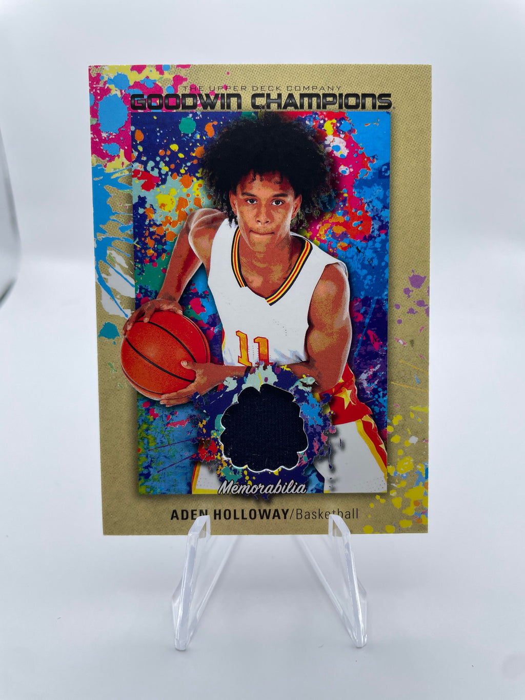 2024-25 UD Goodwin Champions Aden Holloway Splash of Color Rookie Memorabilia