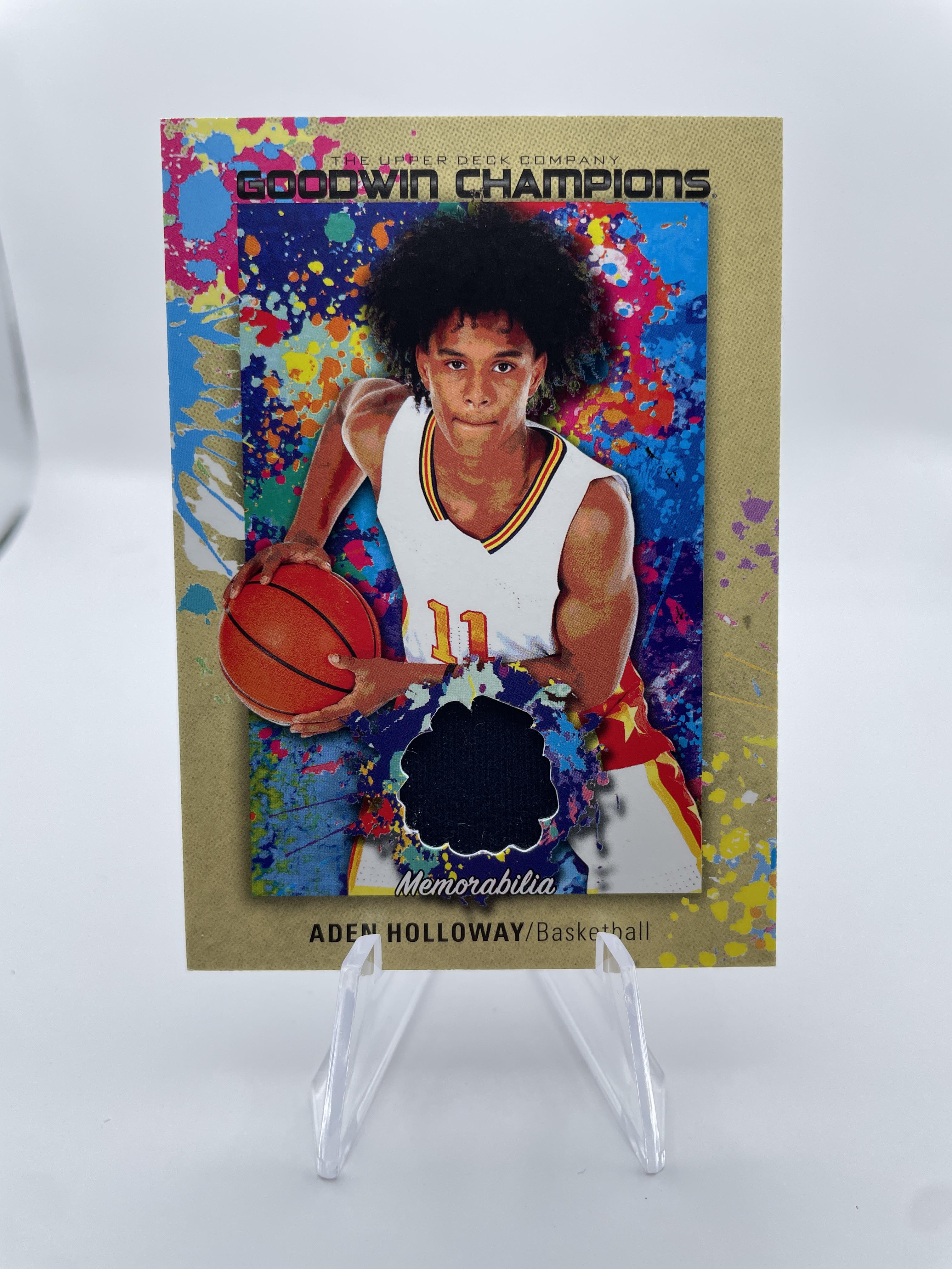 2024-25 UD Goodwin Champions Aden Holloway Splash of Color Rookie Memorabilia