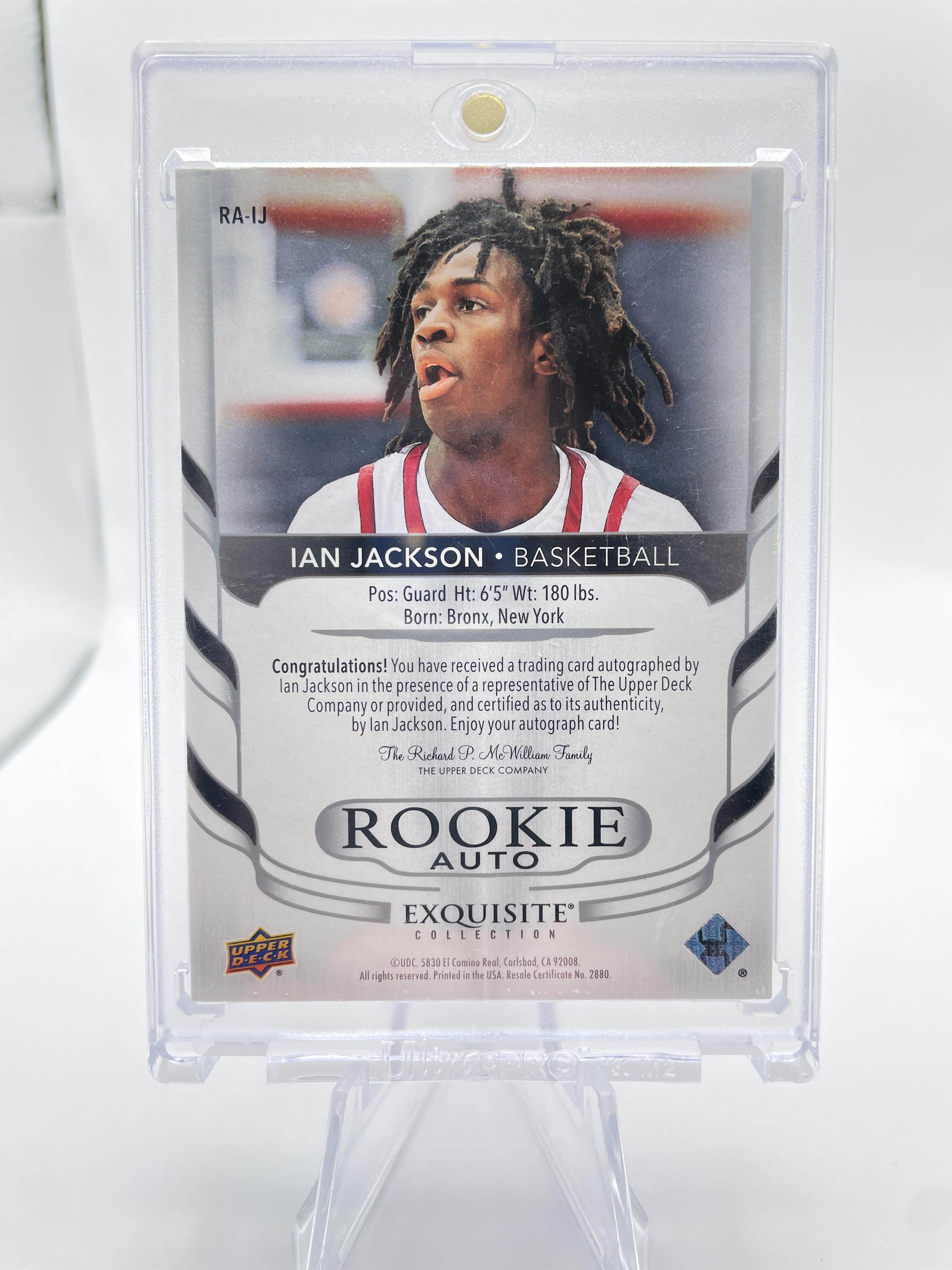 2024-25 Upper Deck Exquisite Collection Ian Jackson Rookie Auto /99 #RA-IJ