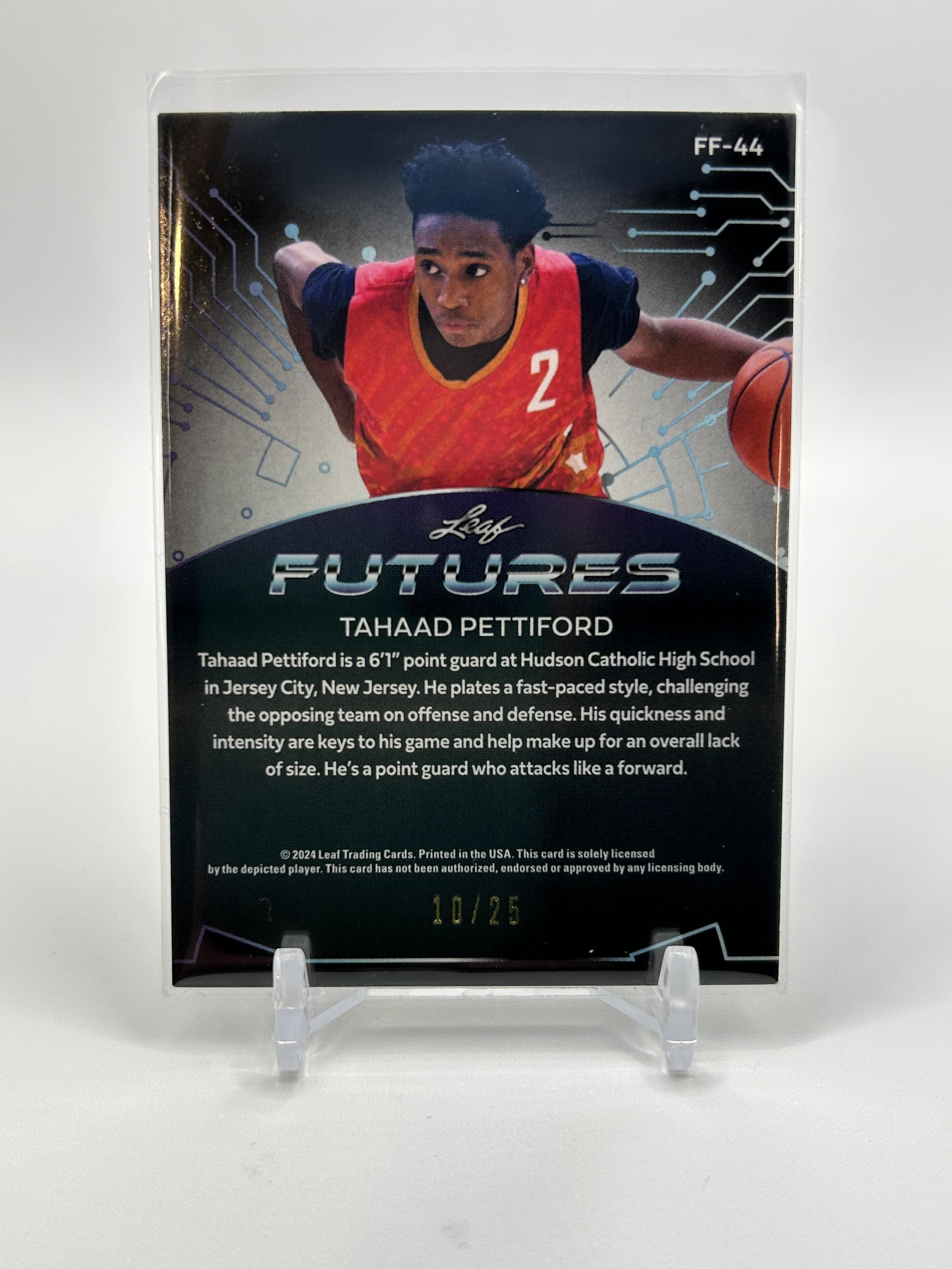 2024 Leaf Futures Tahaad Pettiford Rookie /25