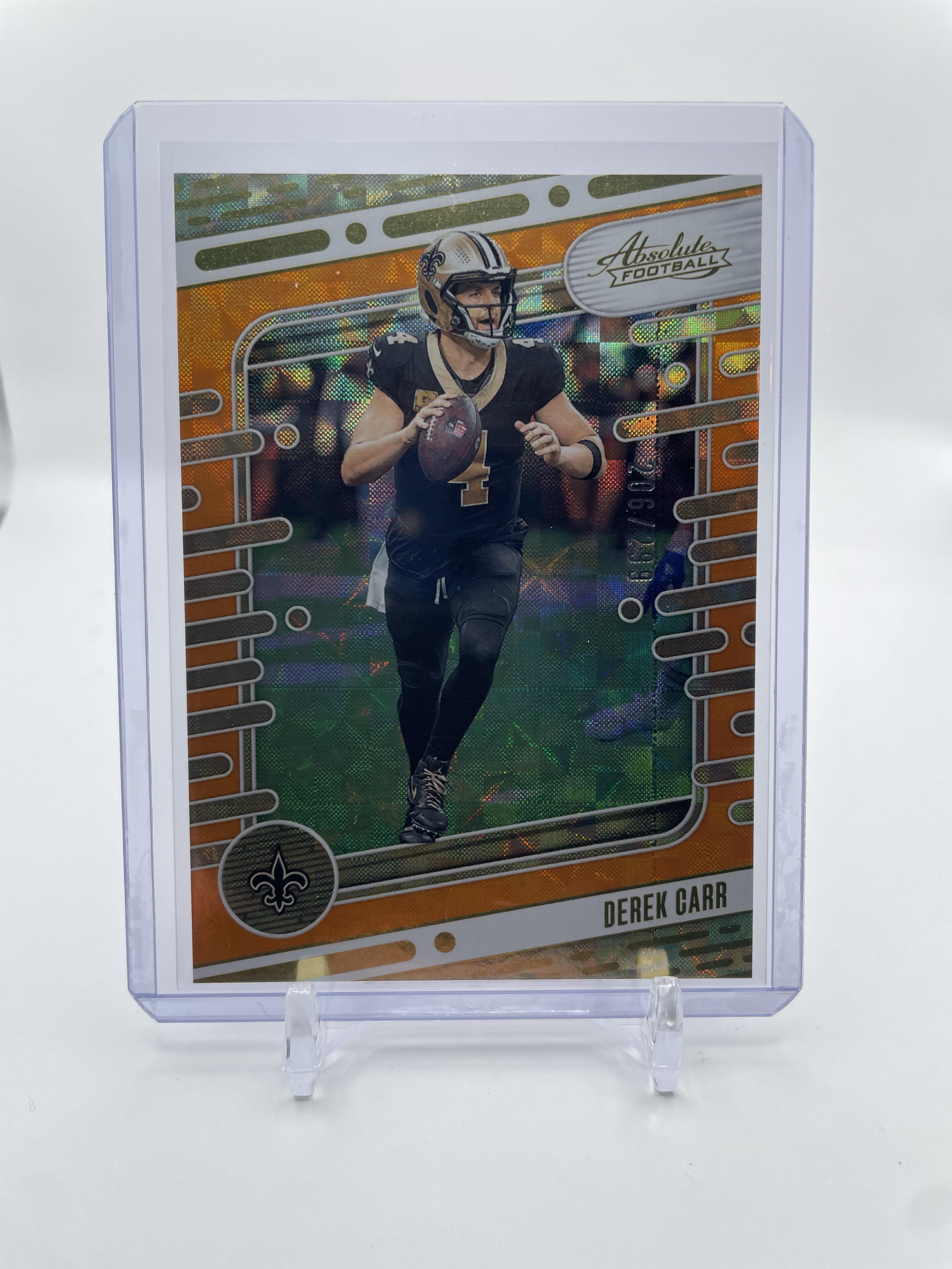 2024 Panini Absolute Football Derek Carr Orange Mosaic /299 #76