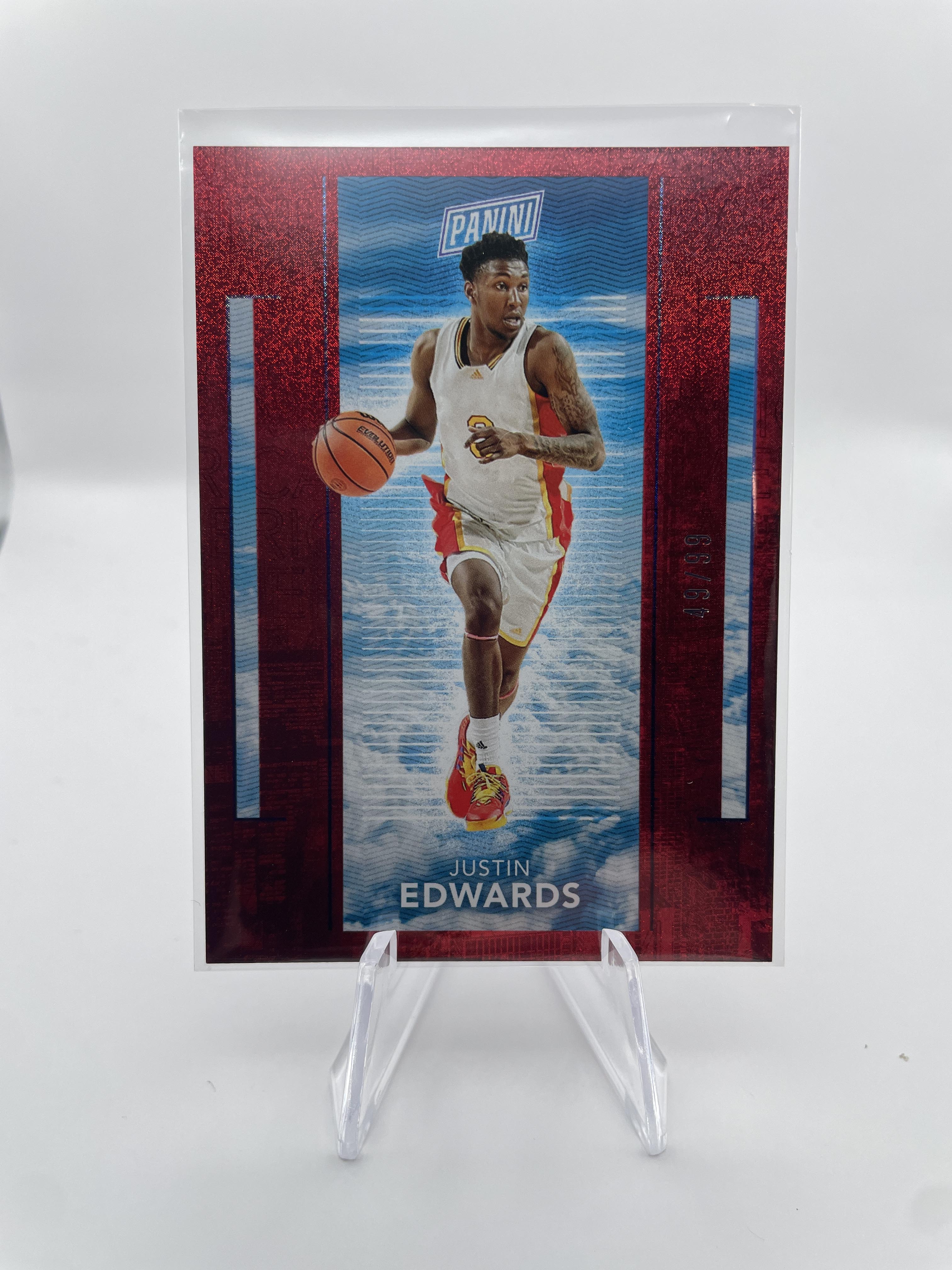 2024 Panini National VIP Justin Edwards Red Prizm Rookie /99