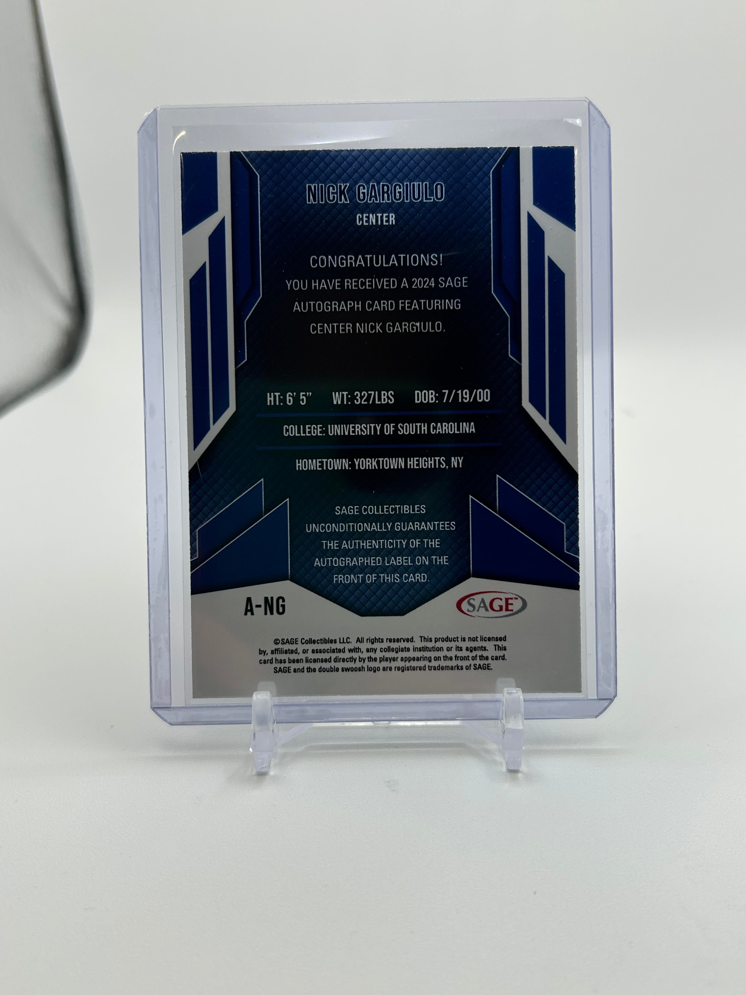 2024 Sage Nick Gargiulo Red Rookie Auto