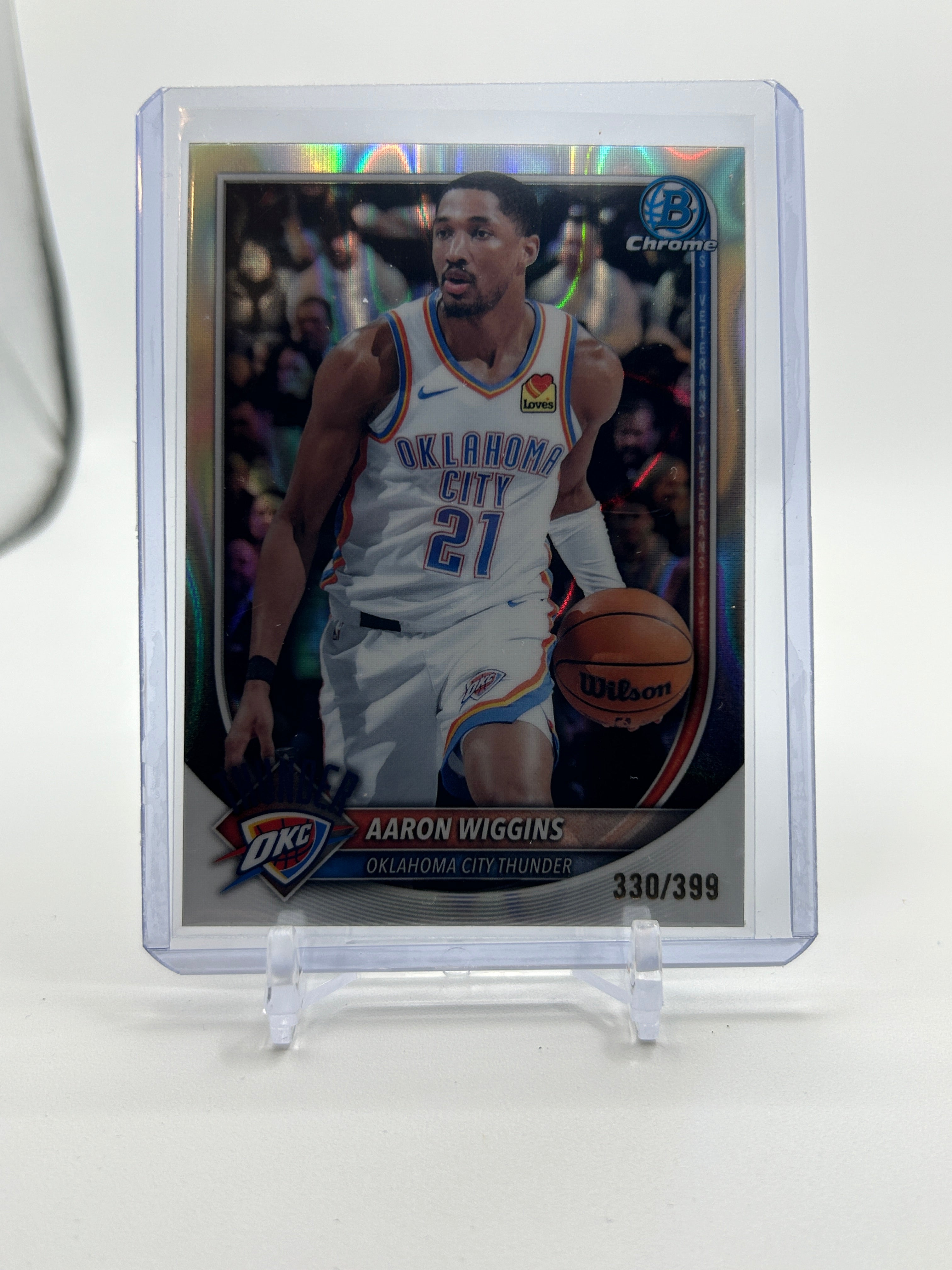 2025-26 Bowman Chrome Aaron Wiggins Lava Refractor /399