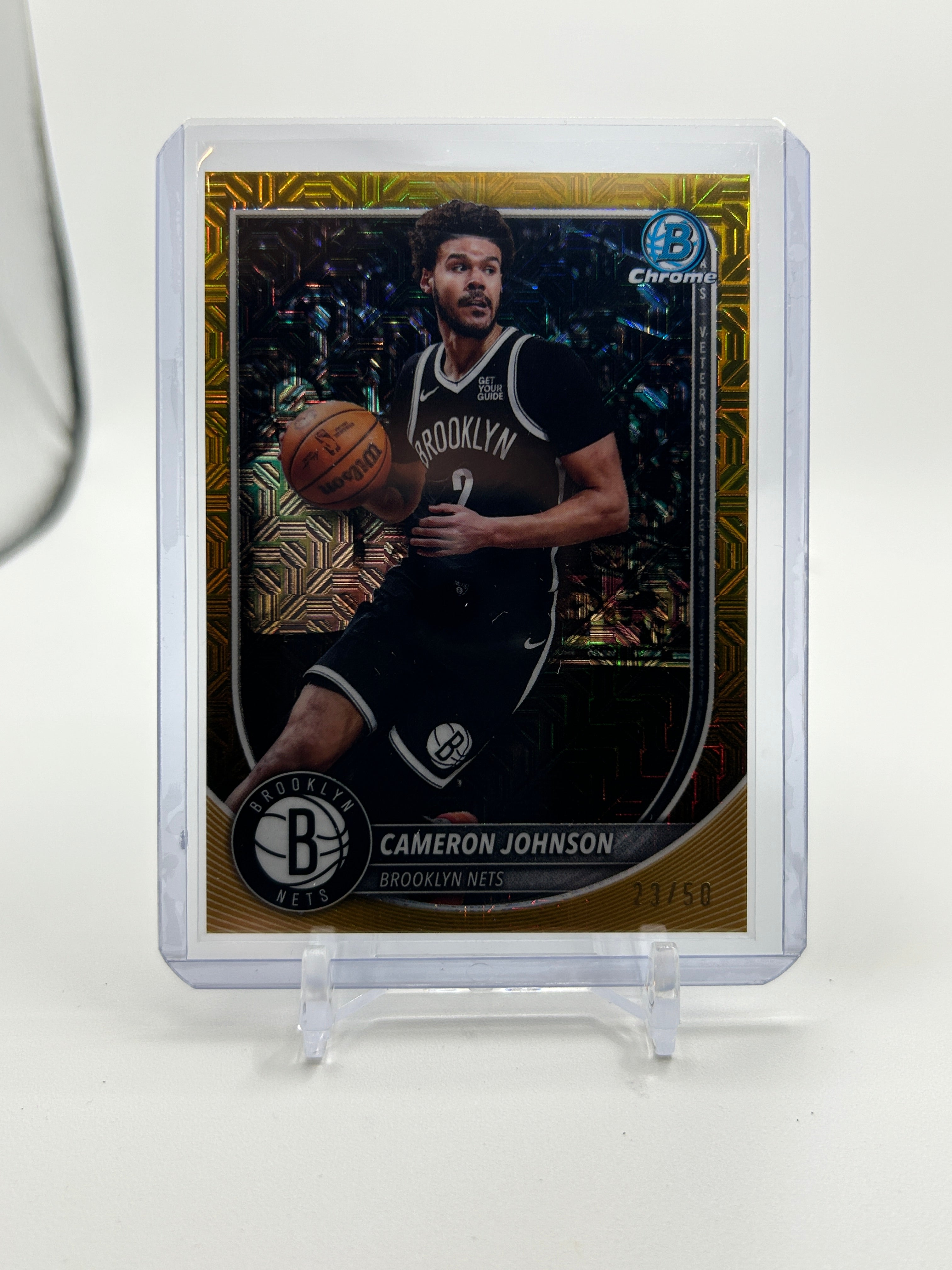 2025-26 Bowman Chrome Cameron Johnson Gold Refractor /50